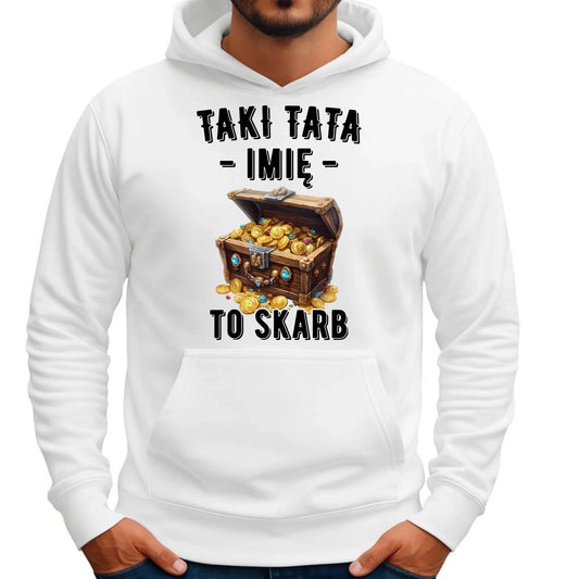 Bluza z kapturem dla taty - Taki tata to skarb - personalizowana DT10 - StoryCups.pl