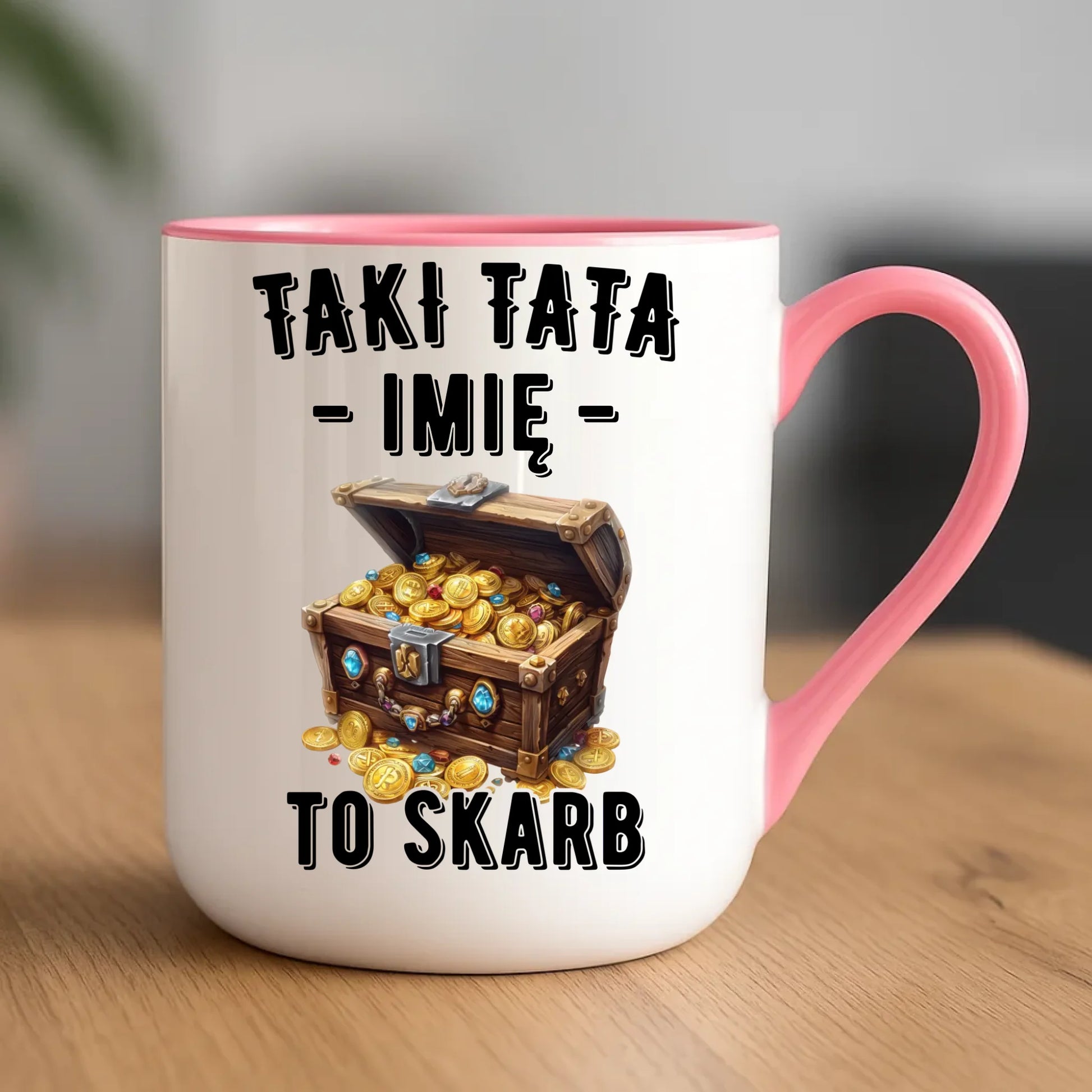 Kubek elegant dla taty - Taki tata to skarb - personalizowany DT10 - StoryCups.pl
