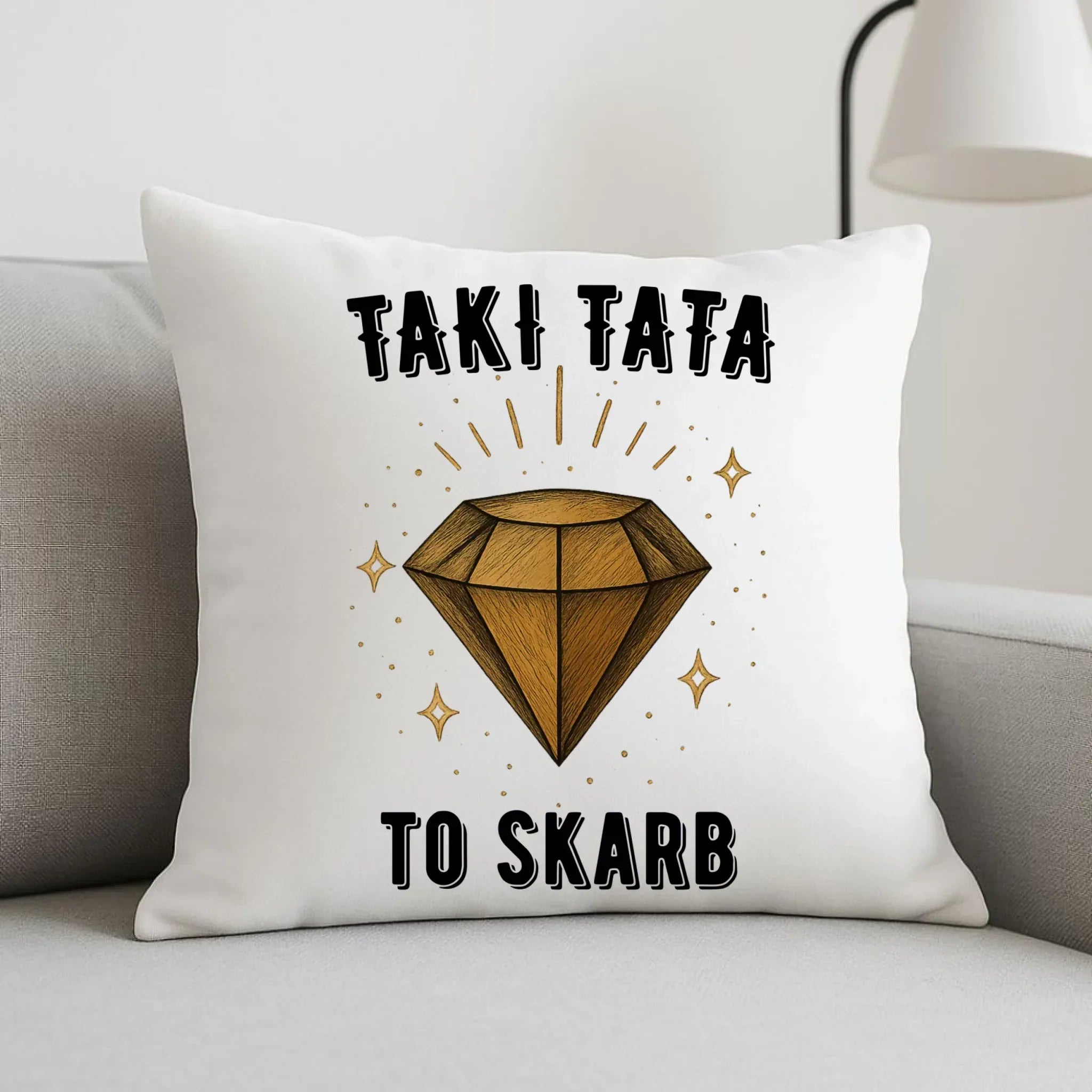 Poduszka dla taty - Taki tata to skarb - personalizowana DT17 - StoryCups.pl