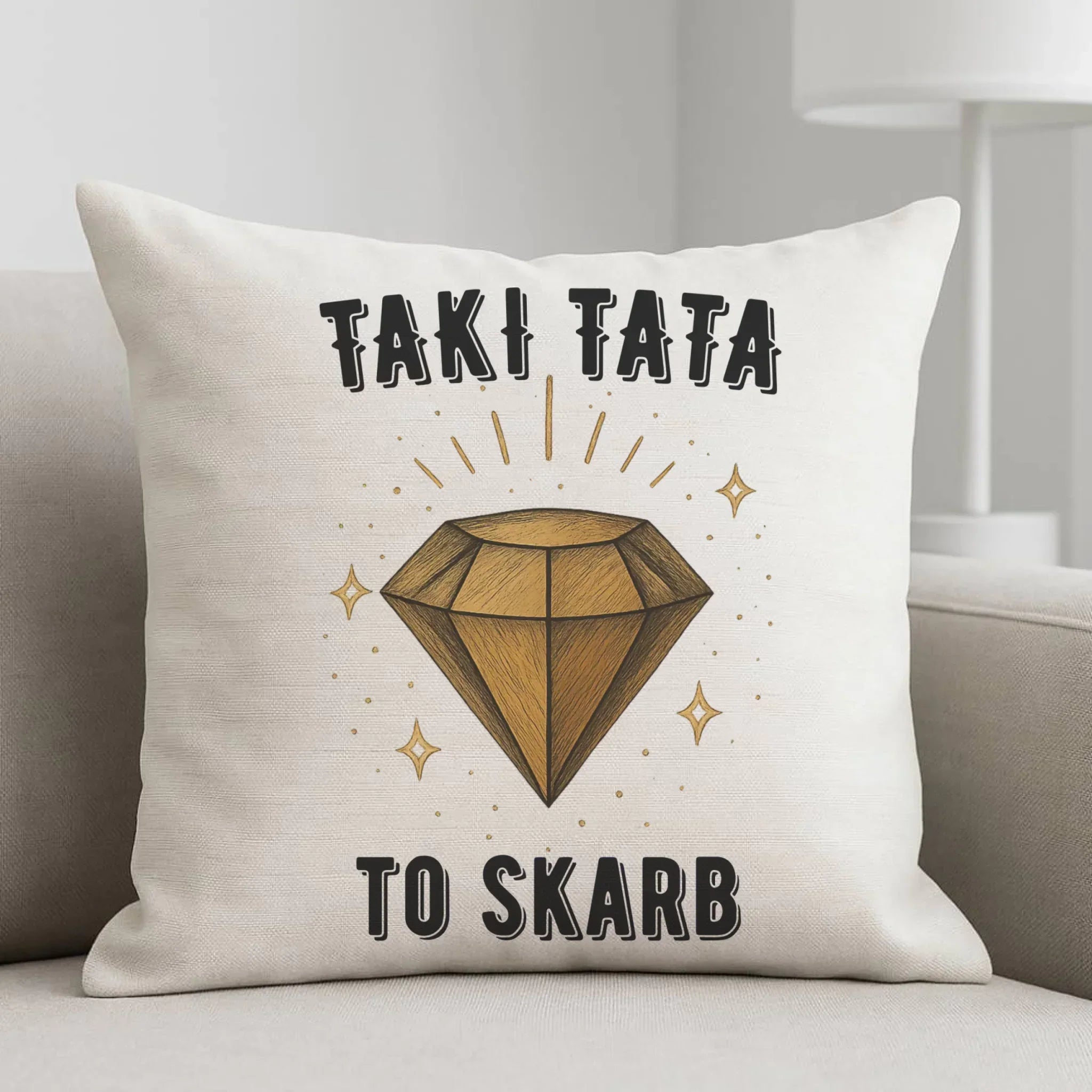 Poduszka dla taty - Taki tata to skarb - personalizowana DT17 - StoryCups.pl