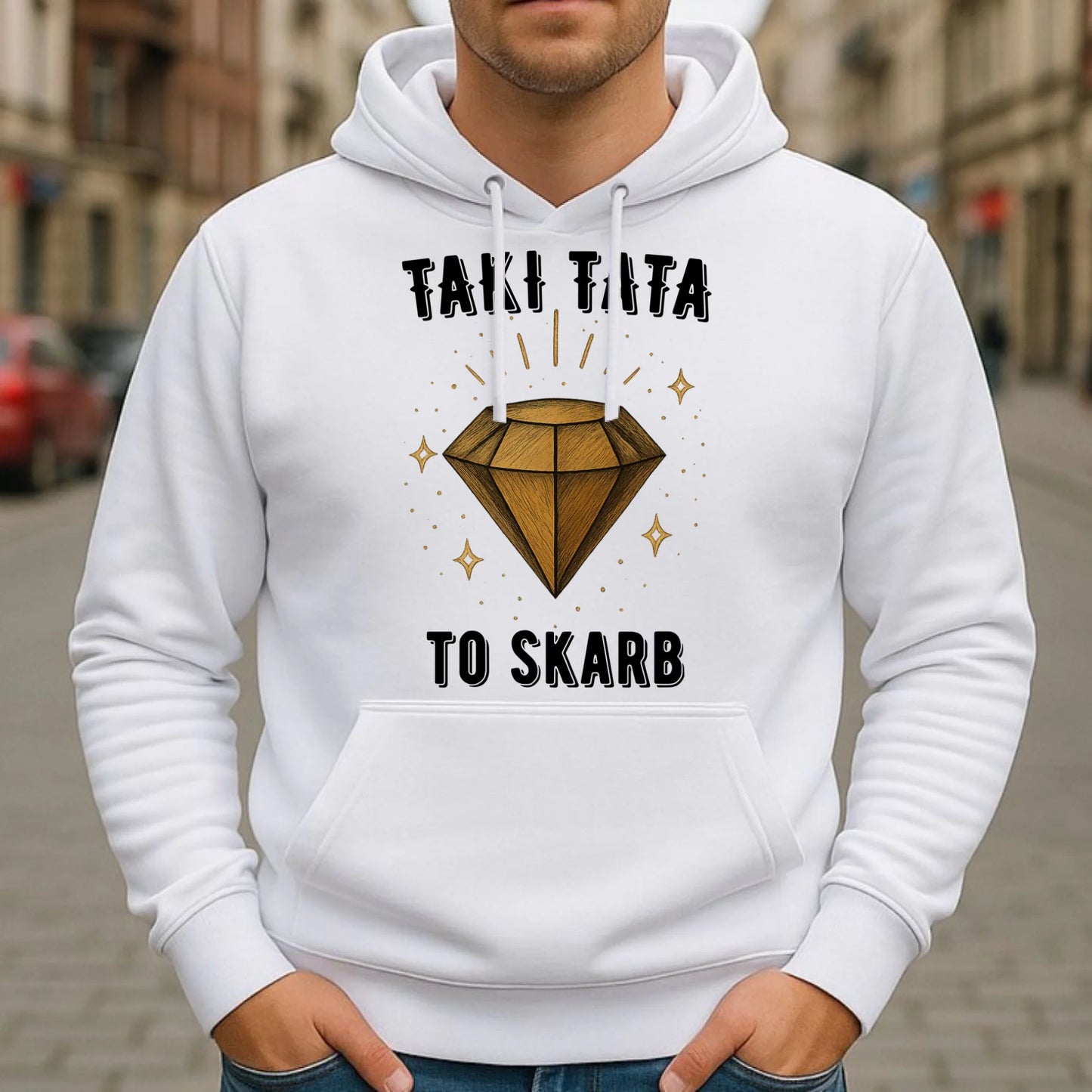 Bluza z kapturem dla taty - Taki tata to skarb - personalizowana DT17 - StoryCups.pl