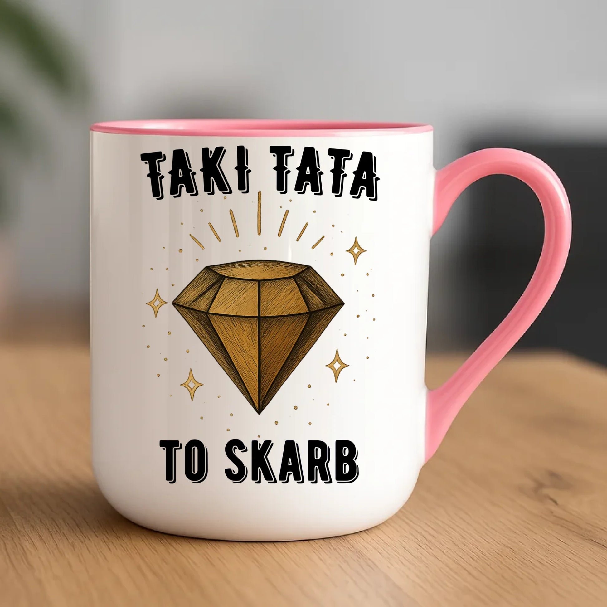 Kubek elegant dla taty - Taki tata to skarb - personalizowany DT17 - StoryCups.pl