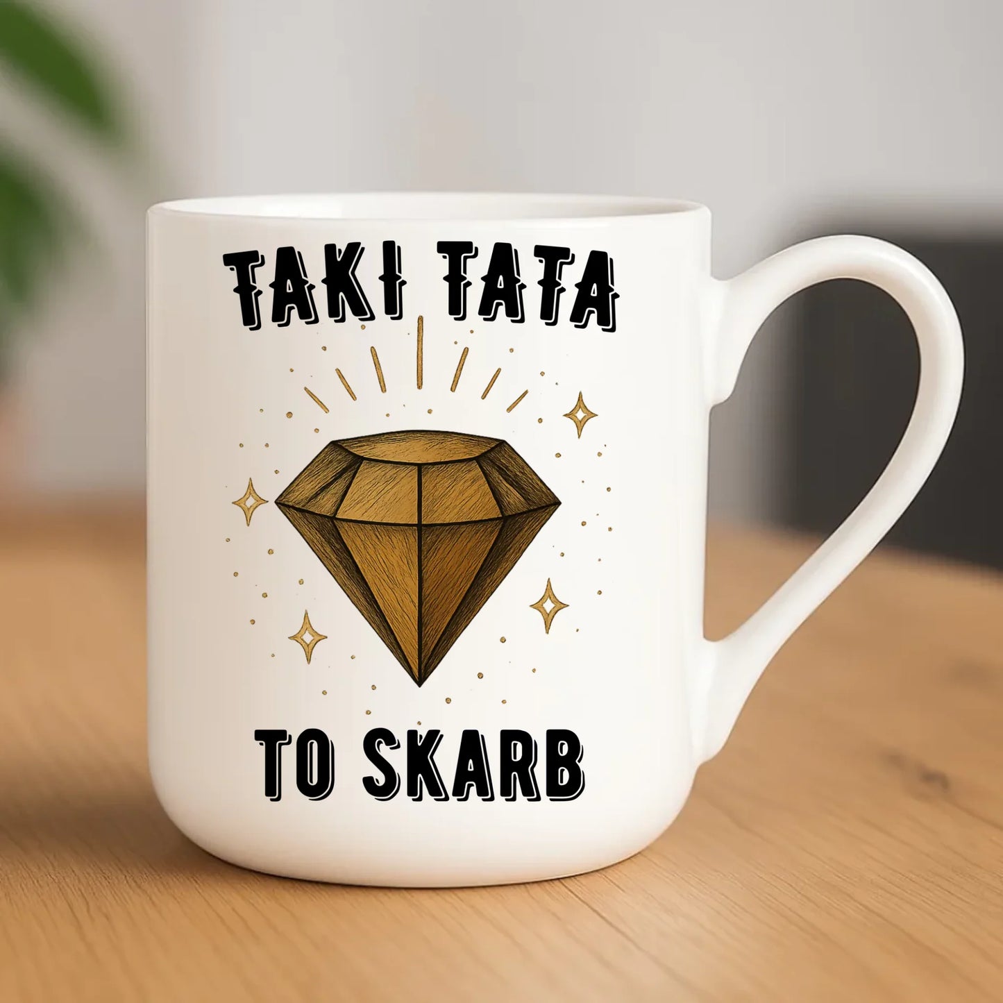 Kubek elegant dla taty - Taki tata to skarb - personalizowany DT17 - StoryCups.pl