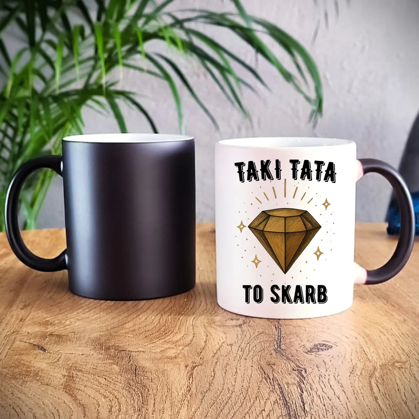 Kubek magiczny dla taty - Taki tata to skarb - personalizowany DT17 - StoryCups.pl