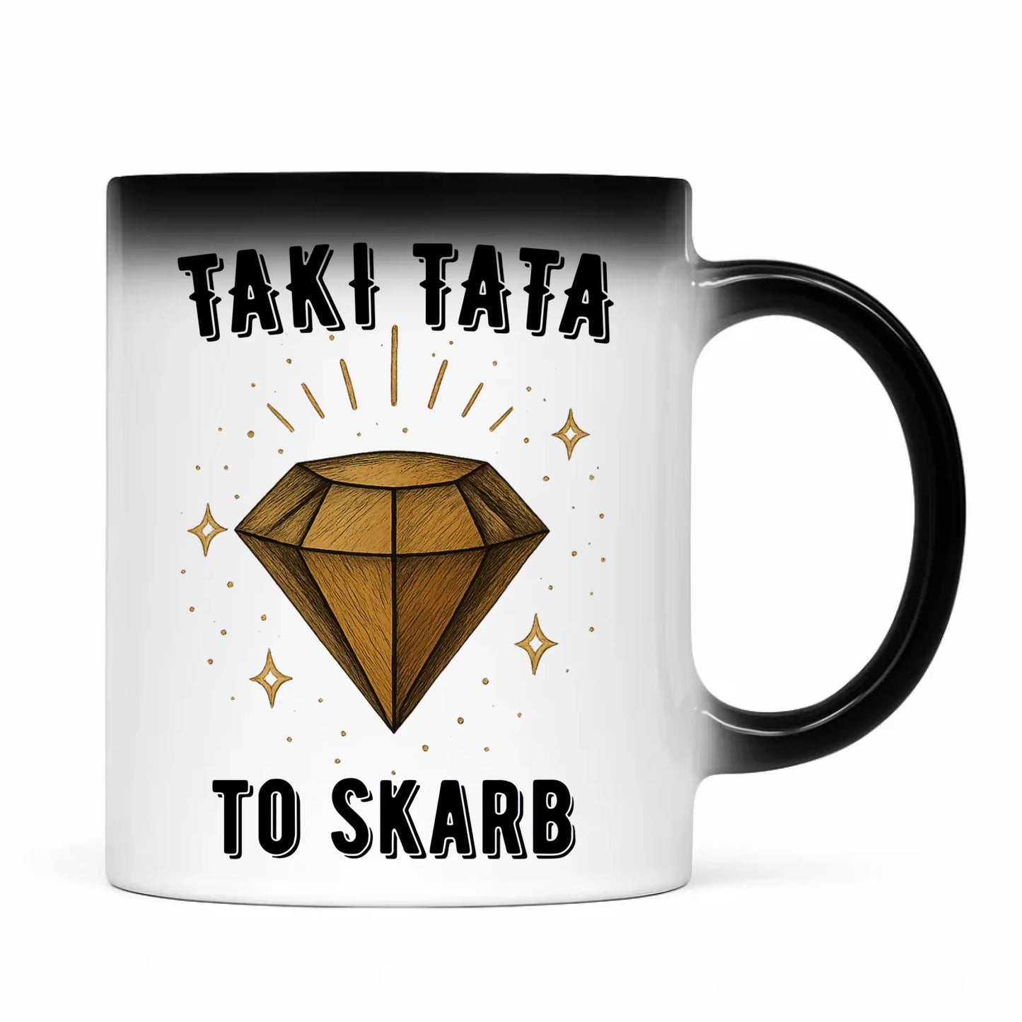 Kubek magiczny dla taty - Taki tata to skarb - personalizowany DT17 - StoryCups.pl