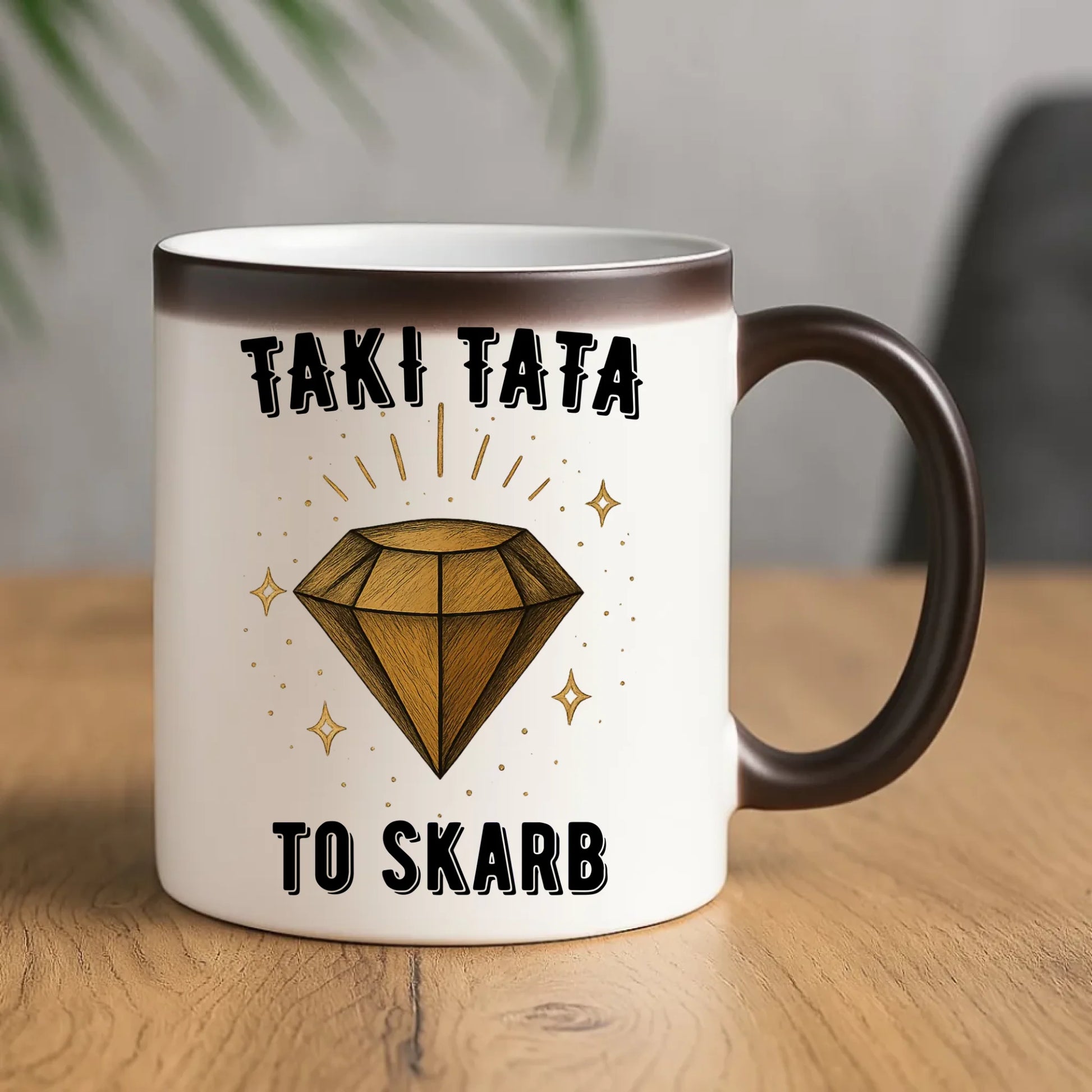 Kubek magiczny dla taty - Taki tata to skarb - personalizowany DT17 - StoryCups.pl