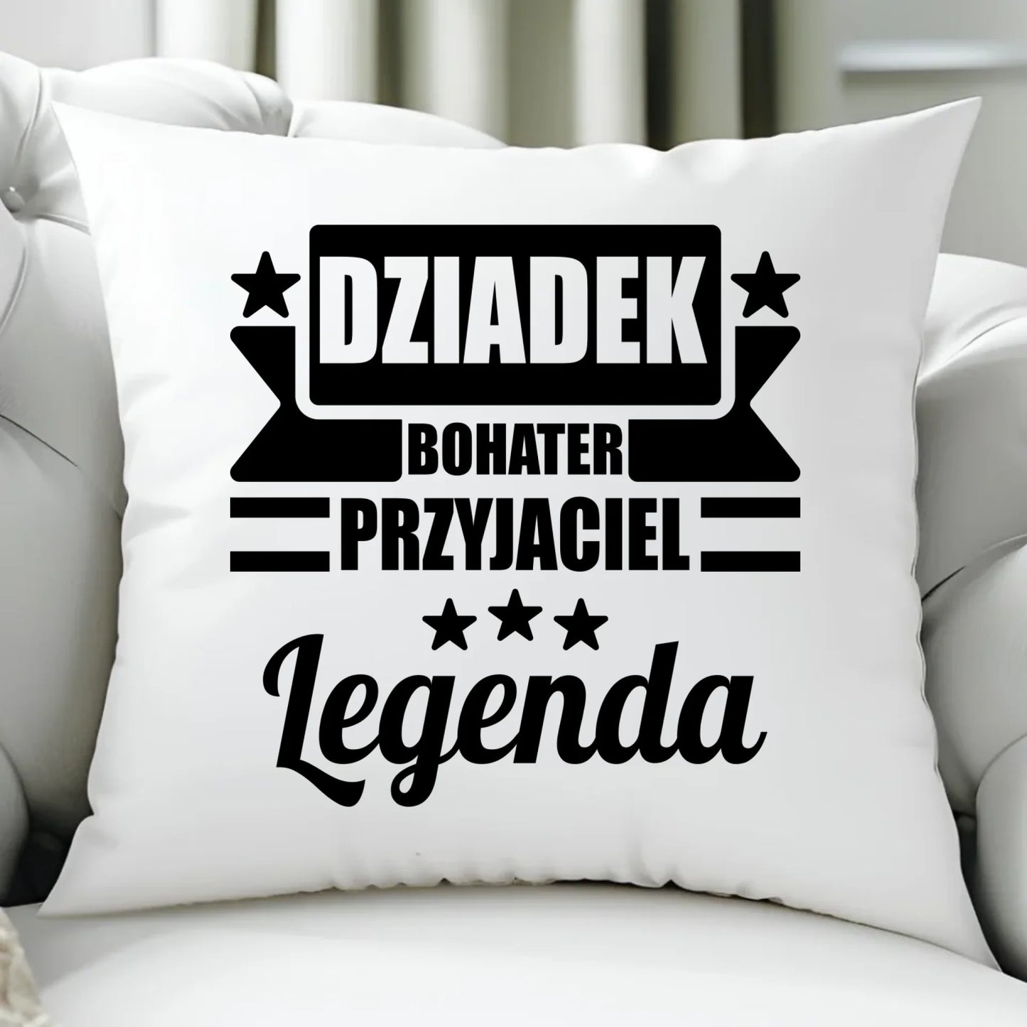 Poduszka dla dziadka - Bohater przyjaciel legenda D20 - StoryCups.pl