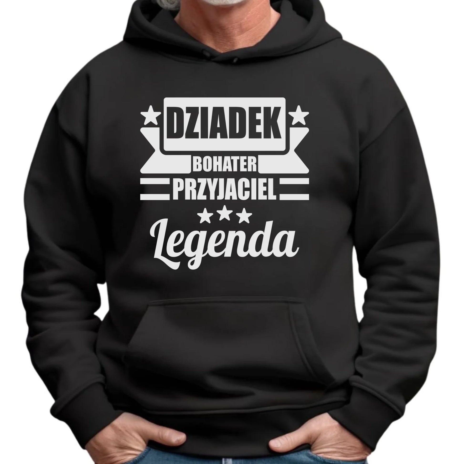Bluza z kapturem dla dziadka - Bohater przyjaciel legenda D20 - StoryCups.pl