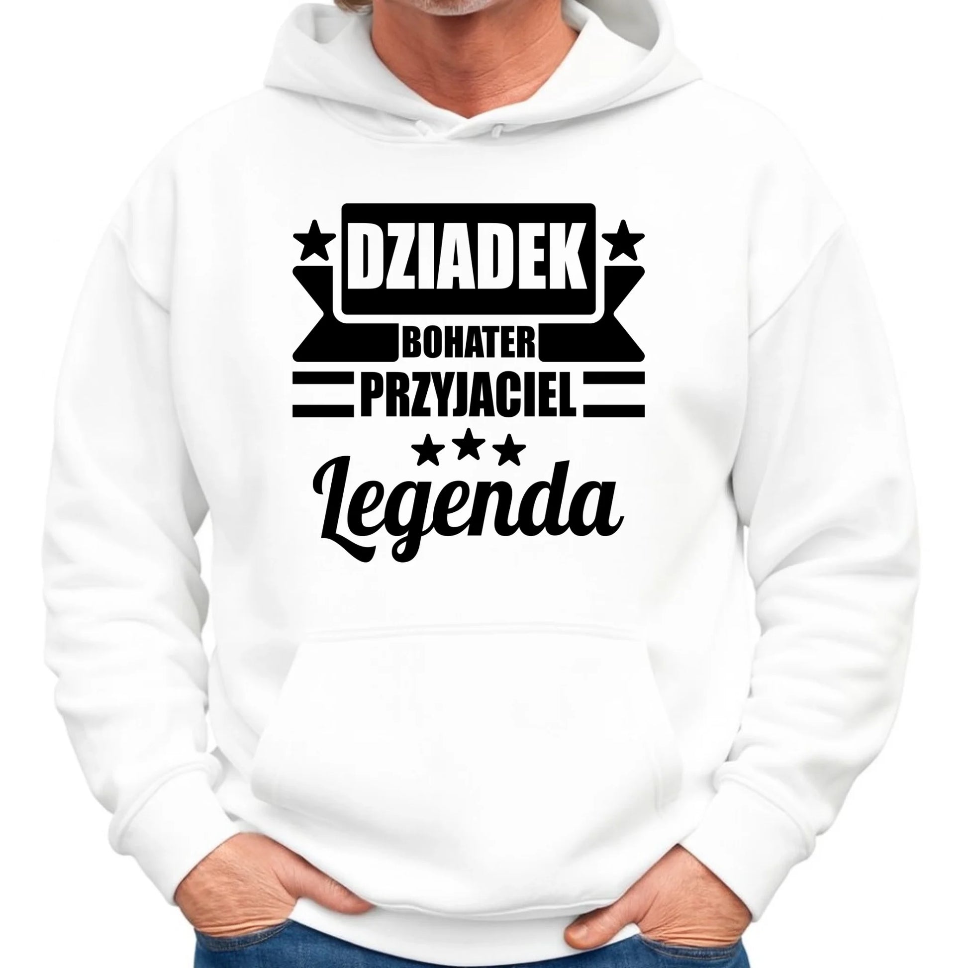 Bluza z kapturem dla dziadka - Bohater przyjaciel legenda D20 - StoryCups.pl