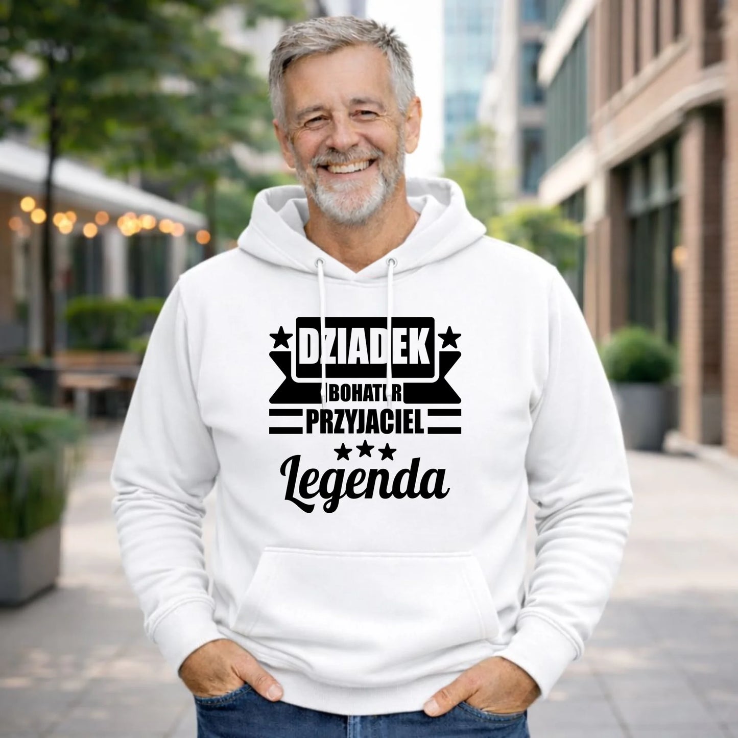 Bluza z kapturem dla dziadka - Bohater przyjaciel legenda D20 - StoryCups.pl