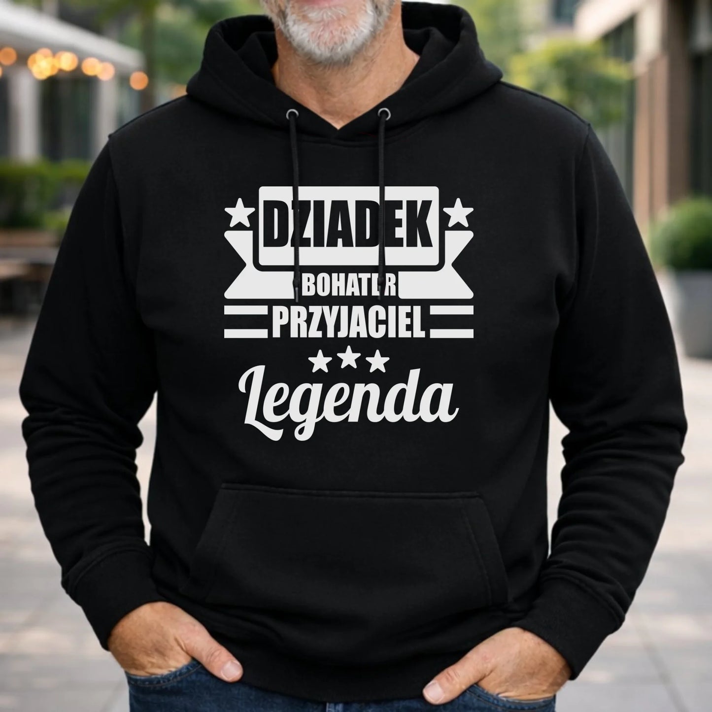 Bluza z kapturem dla dziadka - Bohater przyjaciel legenda D20 - StoryCups.pl