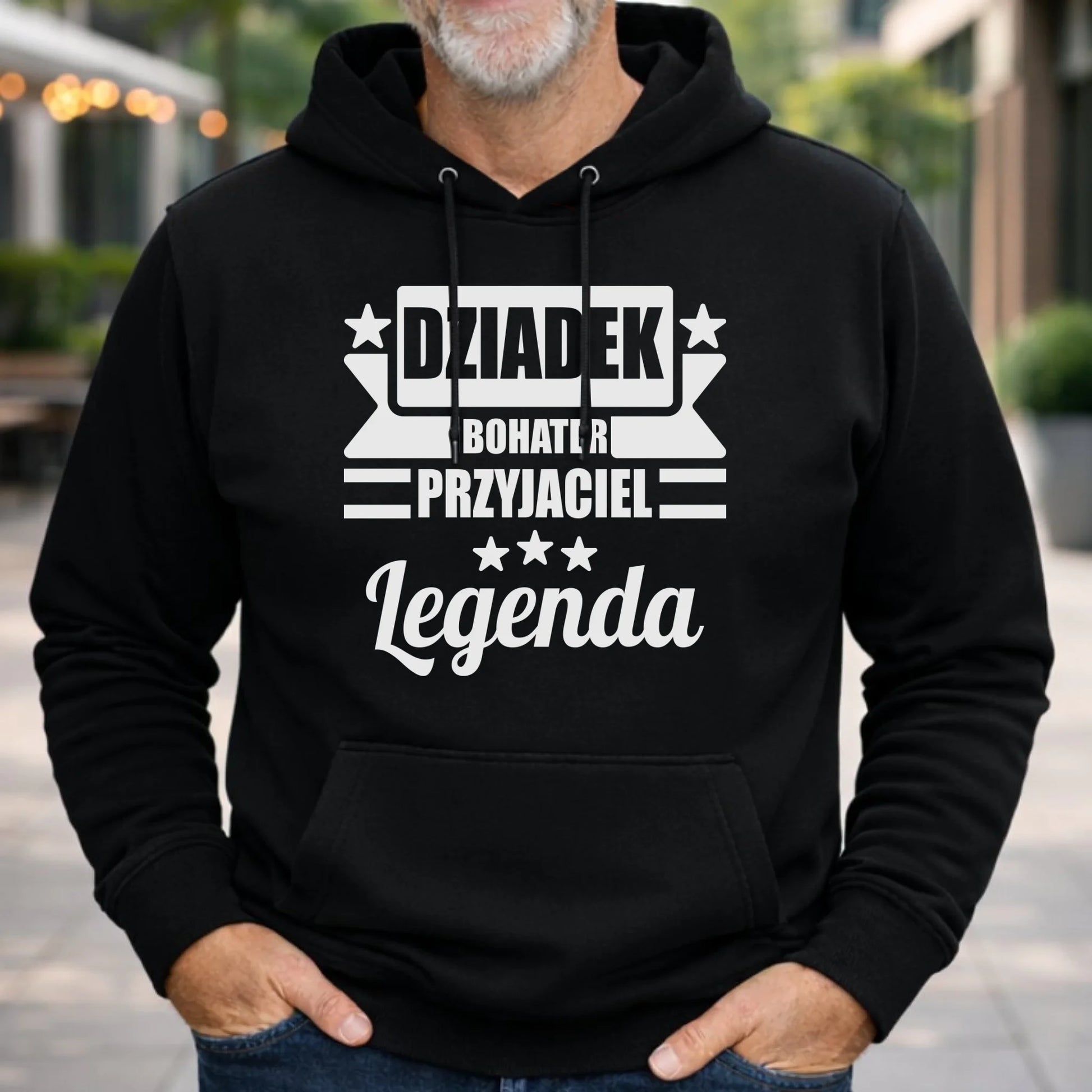 Bluza z kapturem dla dziadka - Bohater przyjaciel legenda D20 - StoryCups.pl