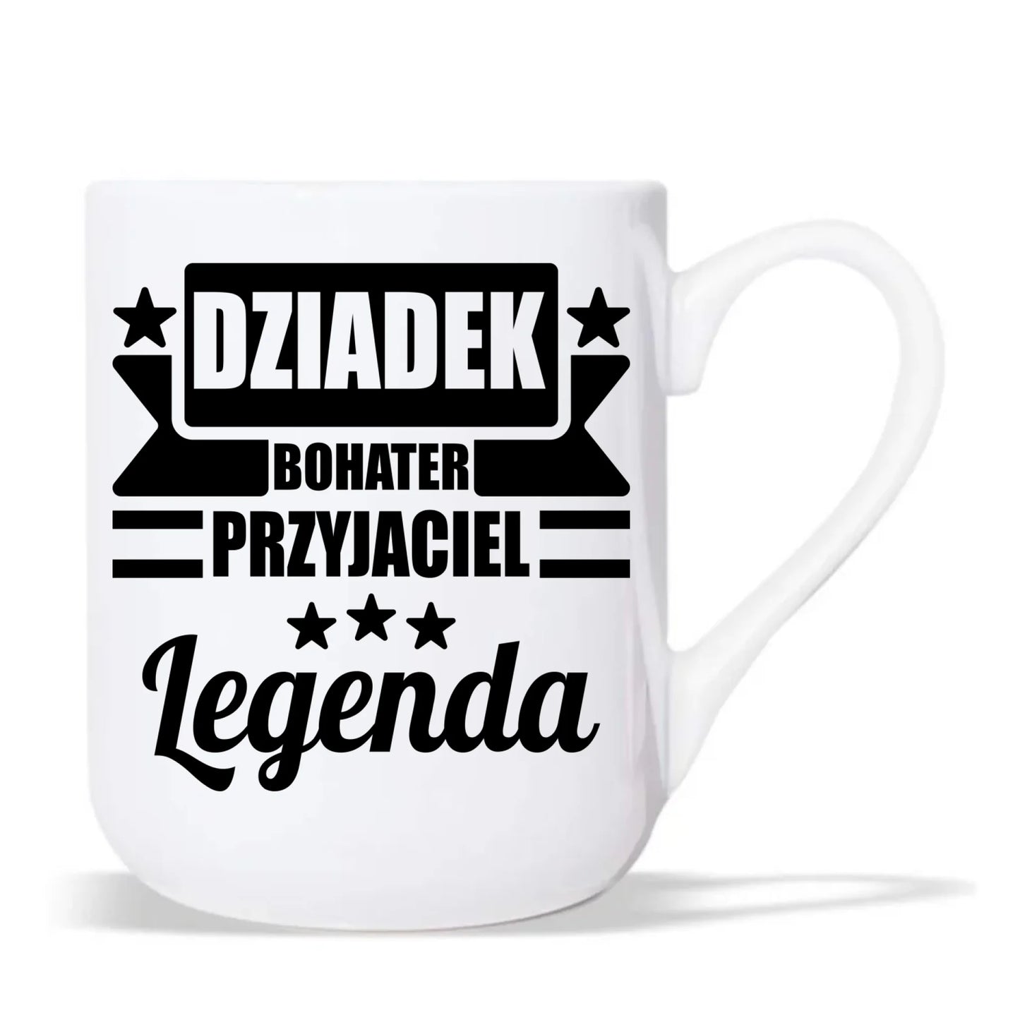 Kubek elegant dla dziadka - Bohater przyjaciel legenda D20 - StoryCups.pl