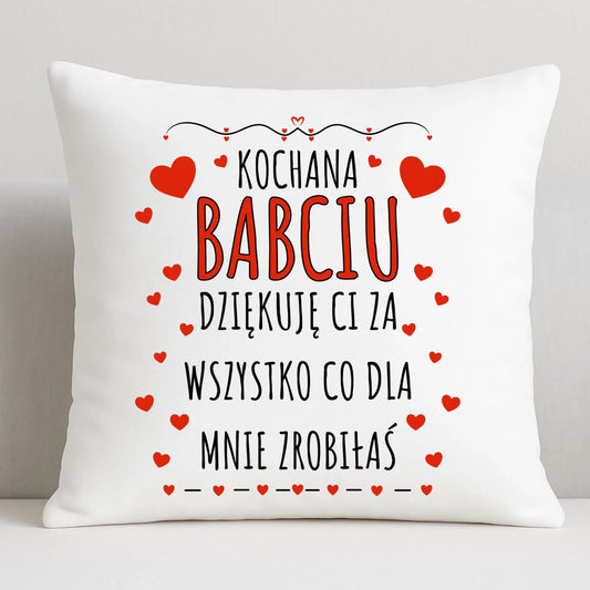 Poduszka dla babci - Kochana Babciu dziękuję Ci B21 - StoryCups.pl