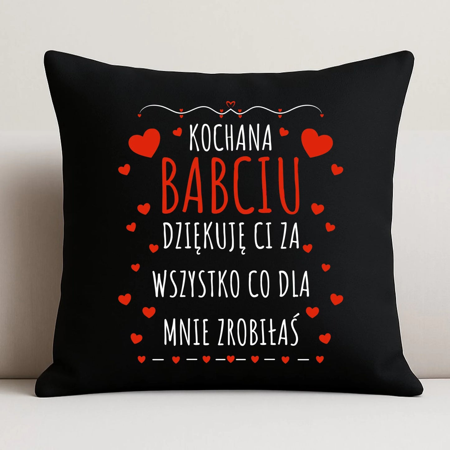 Poduszka dekoracyjna dla babci - Kochana Babciu dziękuję Ci B21