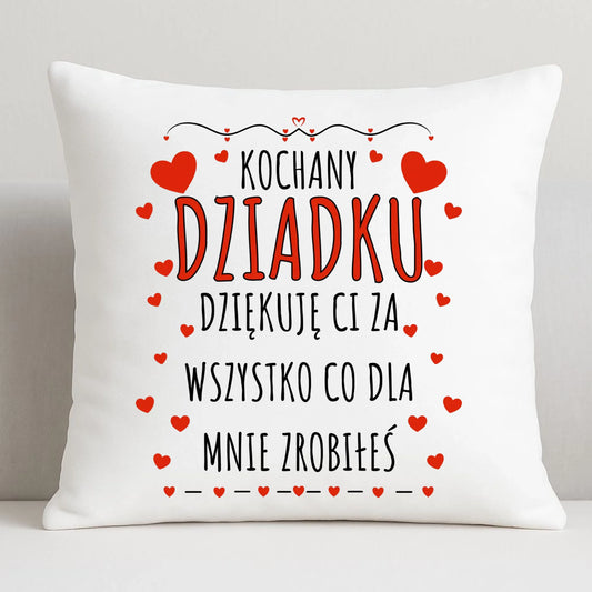 Poduszka dla dziadka - Kochany Dziadku dziękuję Ci D21 - StoryCups.pl