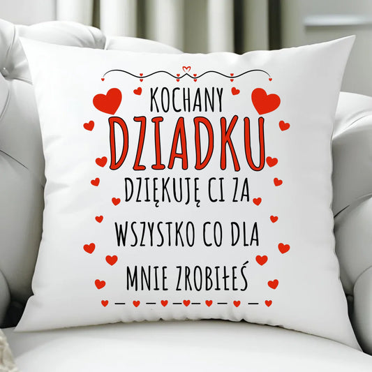 Poduszka dla dziadka - Kochany Dziadku dziękuję Ci D21 - StoryCups.pl