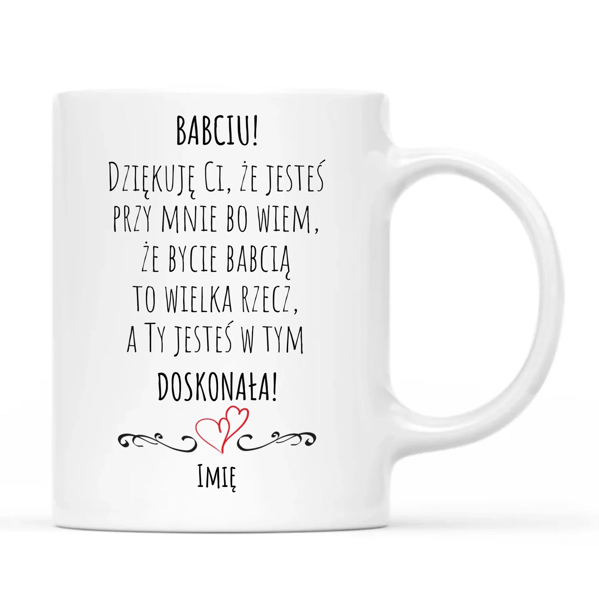 Kubek dla babci - Babciu jesteś doskonała dedykacja - personalizowany B22 - StoryCups.pl