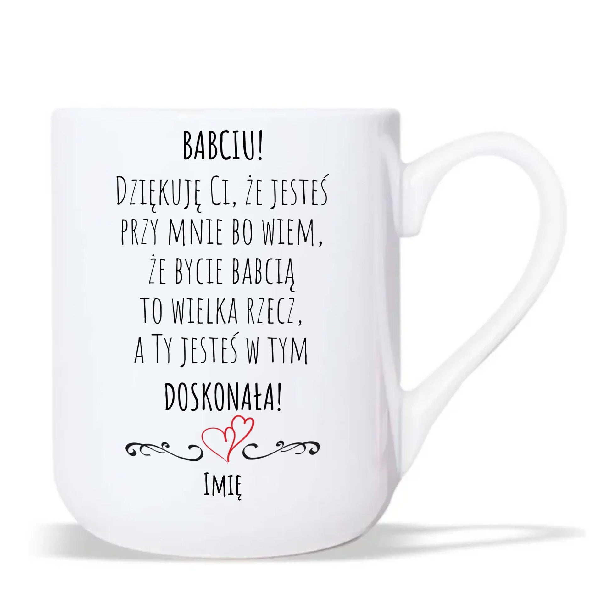 Kubek elegant dla babci - Babciu jesteś doskonała dedykacja - personalizowany B22 - StoryCups.pl