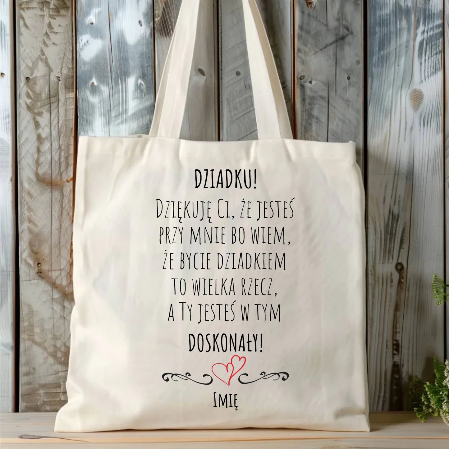 Torba dla dziadka - Dziadku jesteś doskonały dedykacja - personalizowana D22 - StoryCups.pl