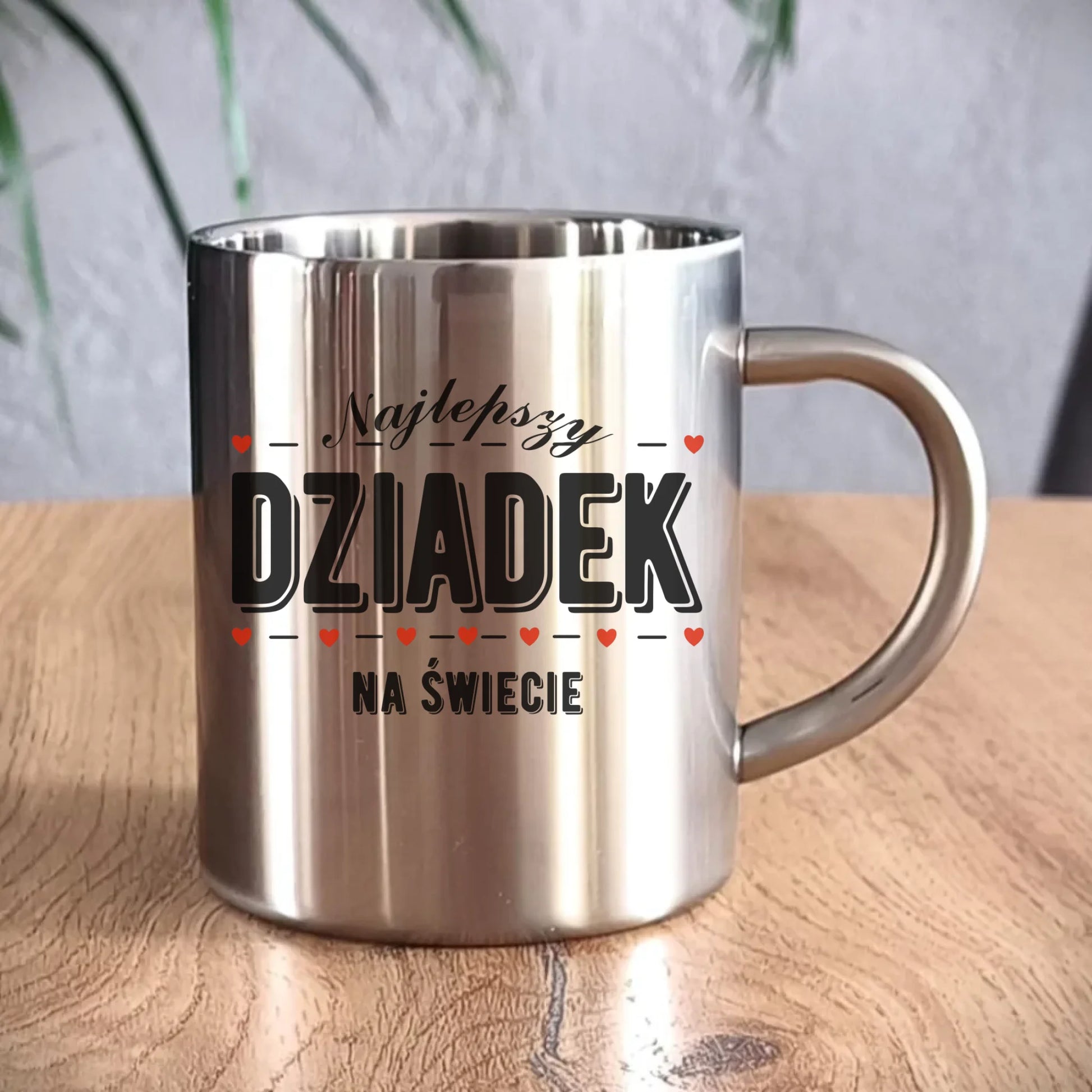 Kubek metalowy dla dziadka - Najlepszy dziadek na świecie D23 - StoryCups.pl
