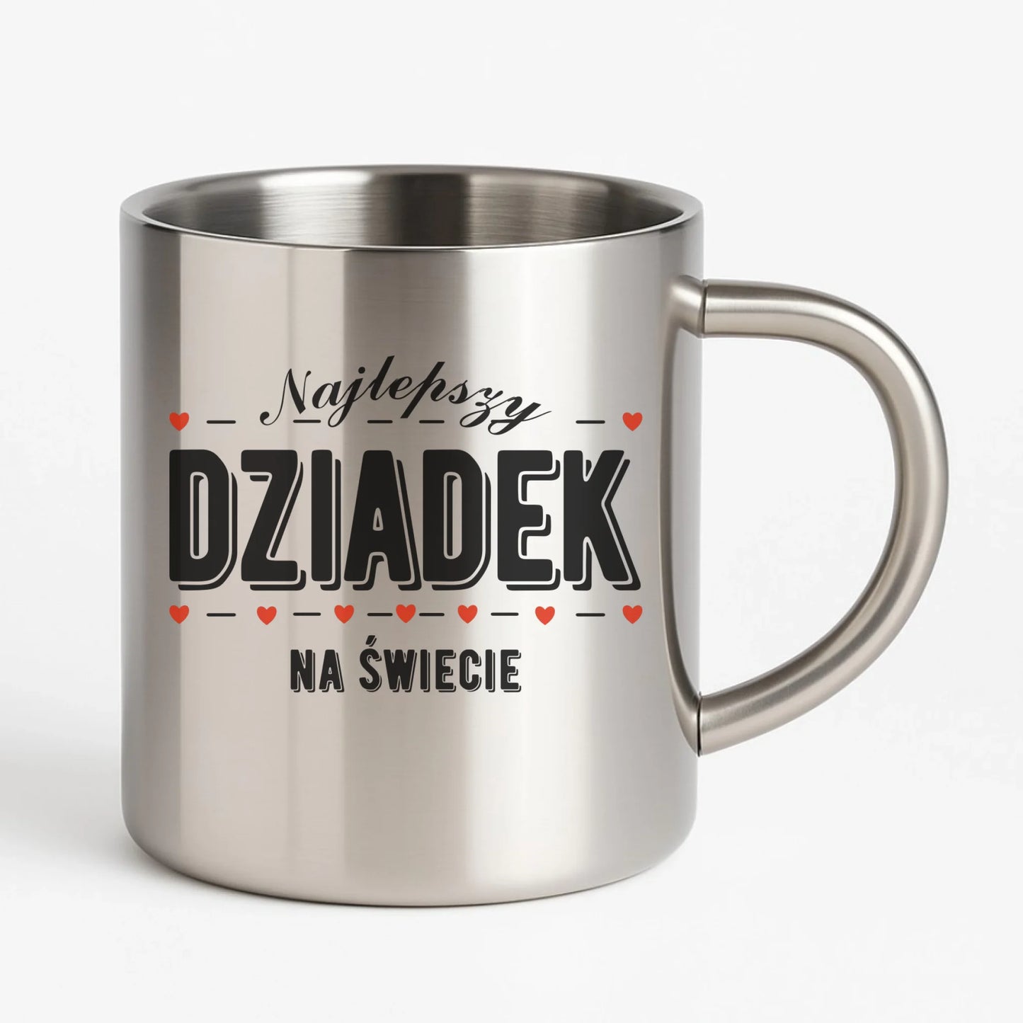 Kubek metalowy dla dziadka - Najlepszy dziadek na świecie D23 - StoryCups.pl