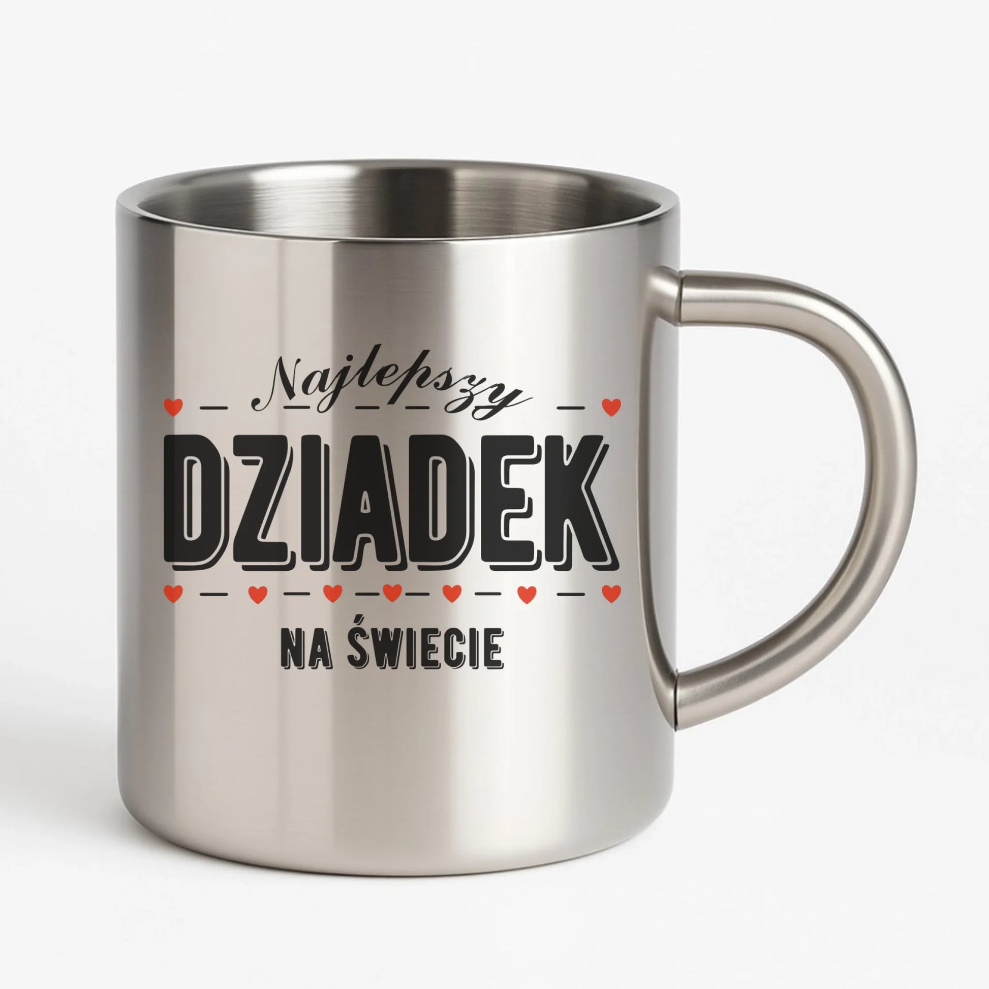 Kubek metalowy dla dziadka - Najlepszy dziadek na świecie D23 - StoryCups.pl