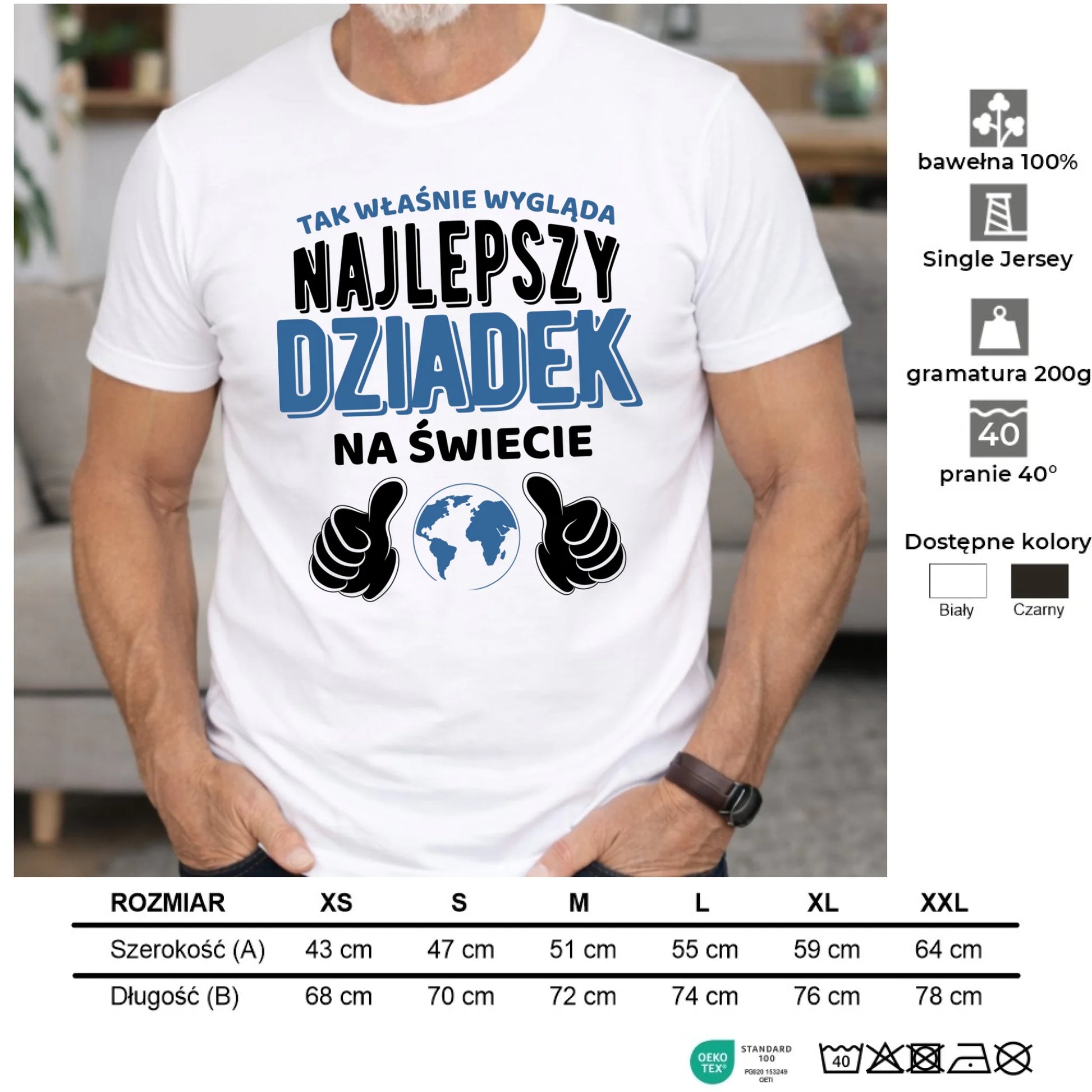 Koszulka dla dziadka - Tak wygląda najlepszy dziadek na świecie D24 - StoryCups.pl