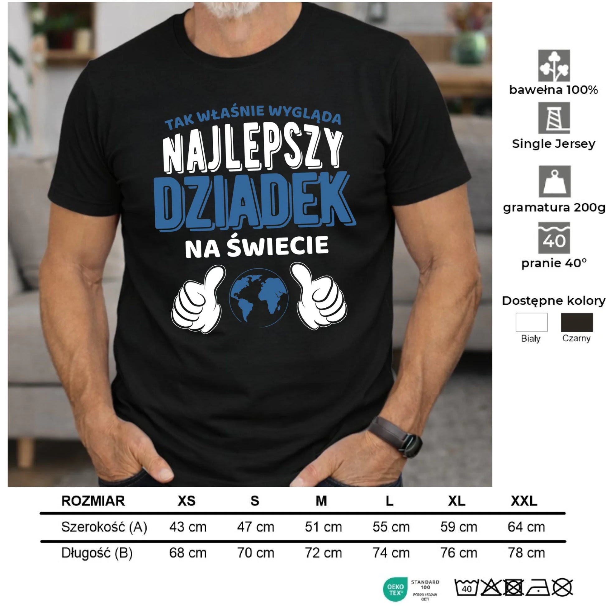 Koszulka dla dziadka - Tak wygląda najlepszy dziadek na świecie D24 - StoryCups.pl