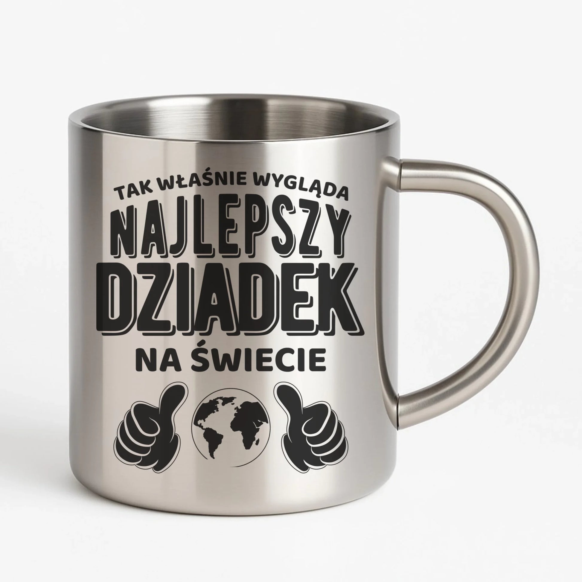 Kubek metalowy dla dziadka - Tak wygląda najlepszy dziadek na świecie D24 - StoryCups.pl