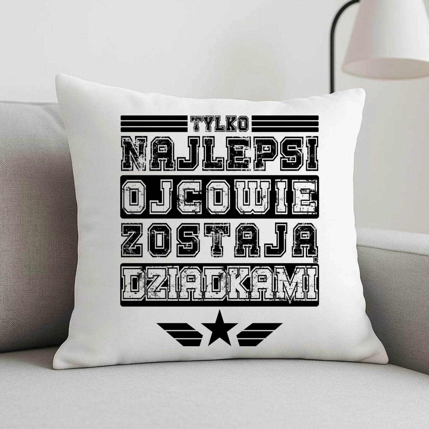 Poduszka dla dziadka - Tylko najlepsi ojcowie zostają dziadkami D25 - StoryCups.pl