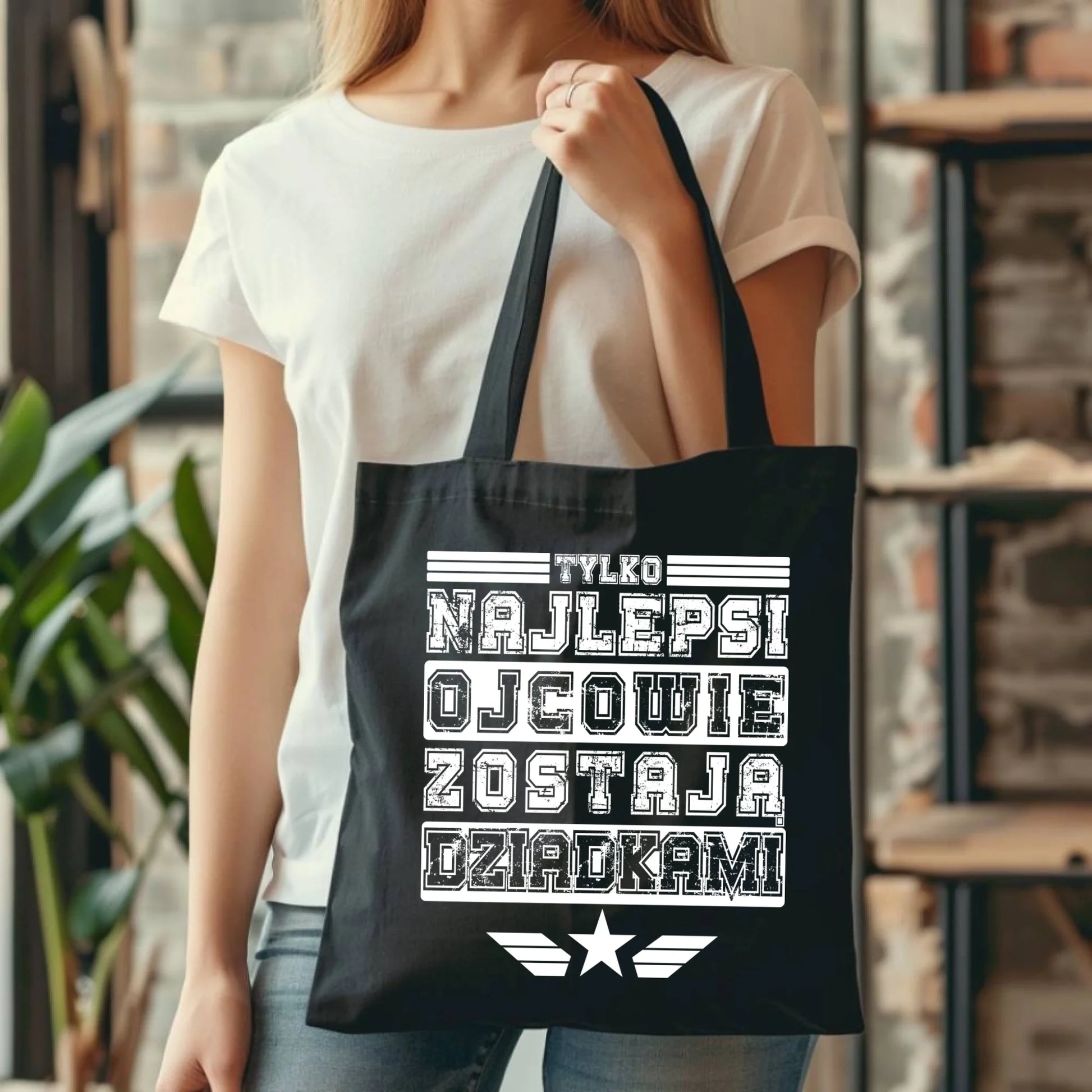 Torba dla dziadka - Tylko najlepsi ojcowie zostają dziadkami D25 - StoryCups.pl