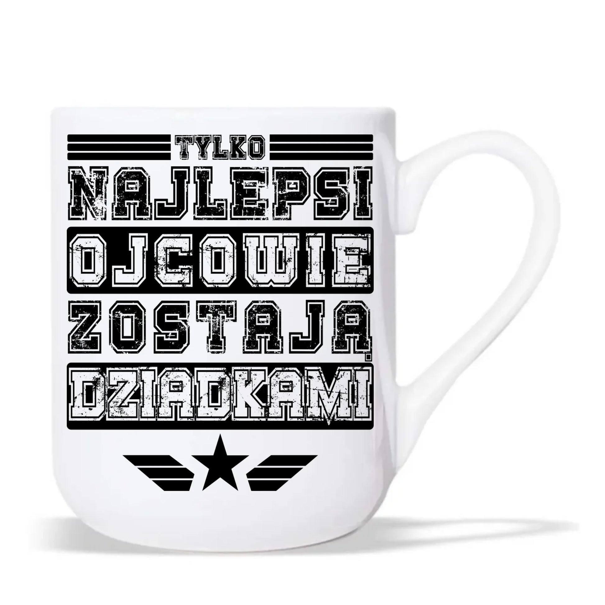 Kubek elegant dla dziadka - Tylko najlepsi ojcowie zostają dziadkami D25 - StoryCups.pl