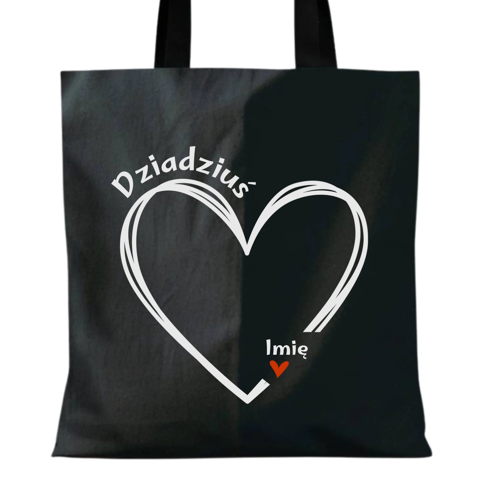 Torba dla dziadka - Serce z imionami wnuków 1-7 - personalizowana D26 - StoryCups.pl