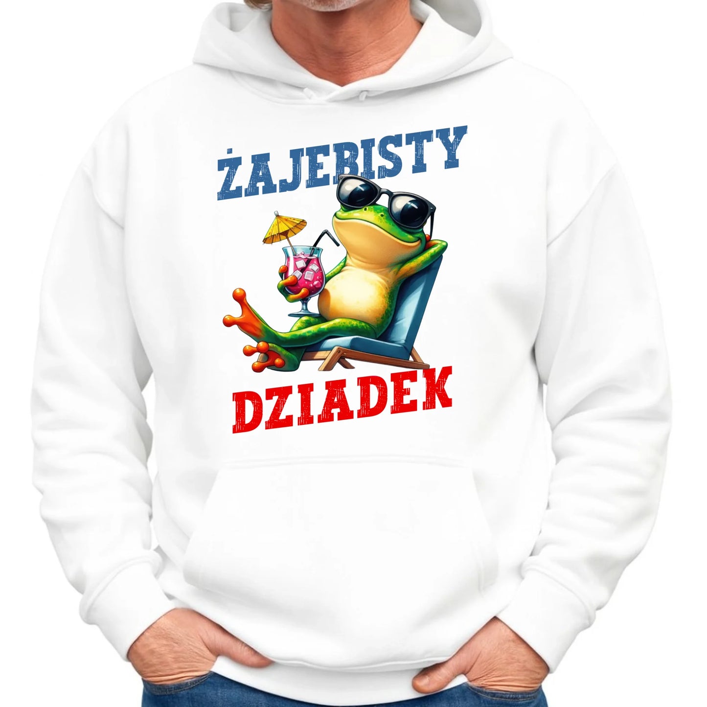 Bluza z kapturem dla dziadka - Żajebisty dziadek D27 - StoryCups.pl