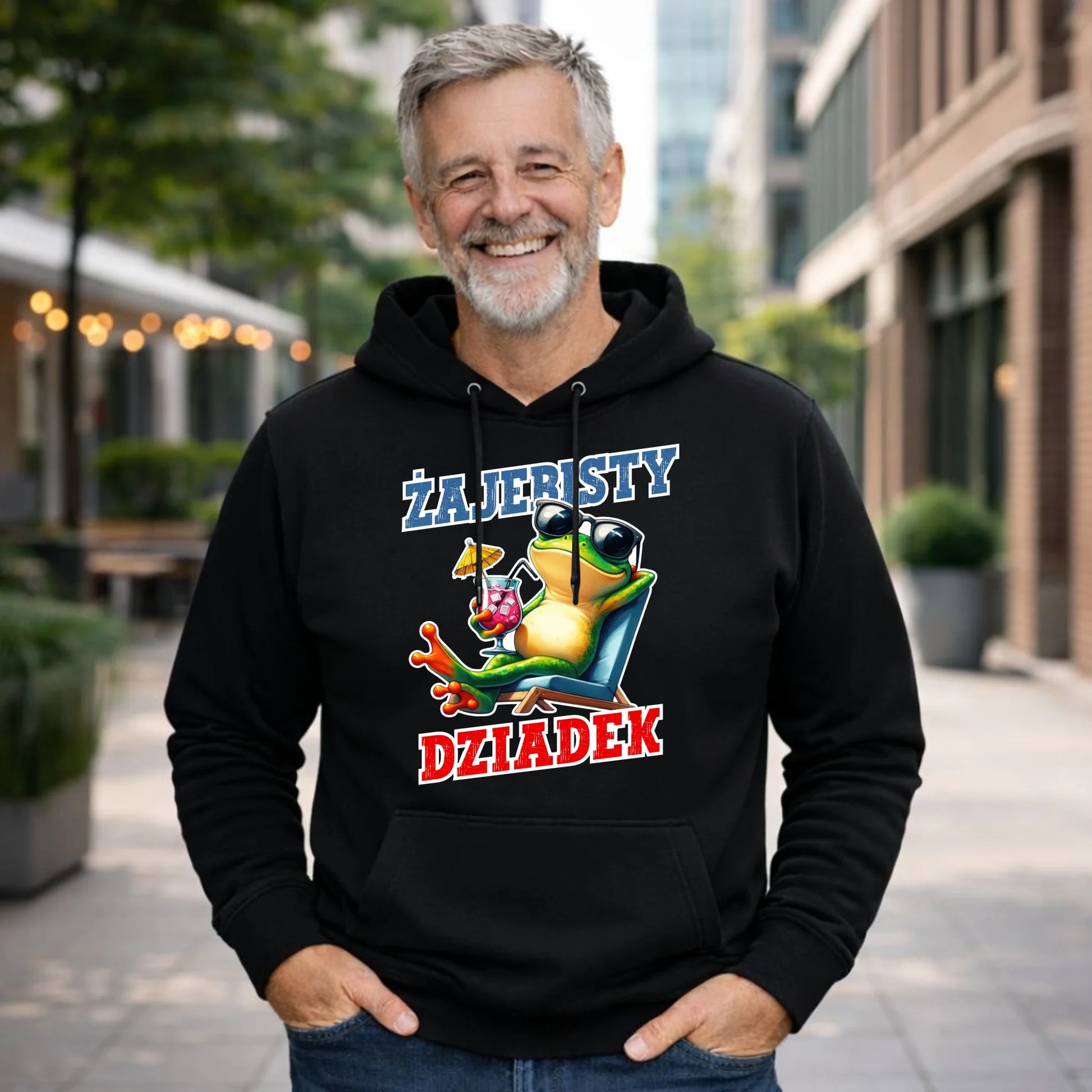Bluza z kapturem dla dziadka - Żajebisty dziadek D27 - StoryCups.pl