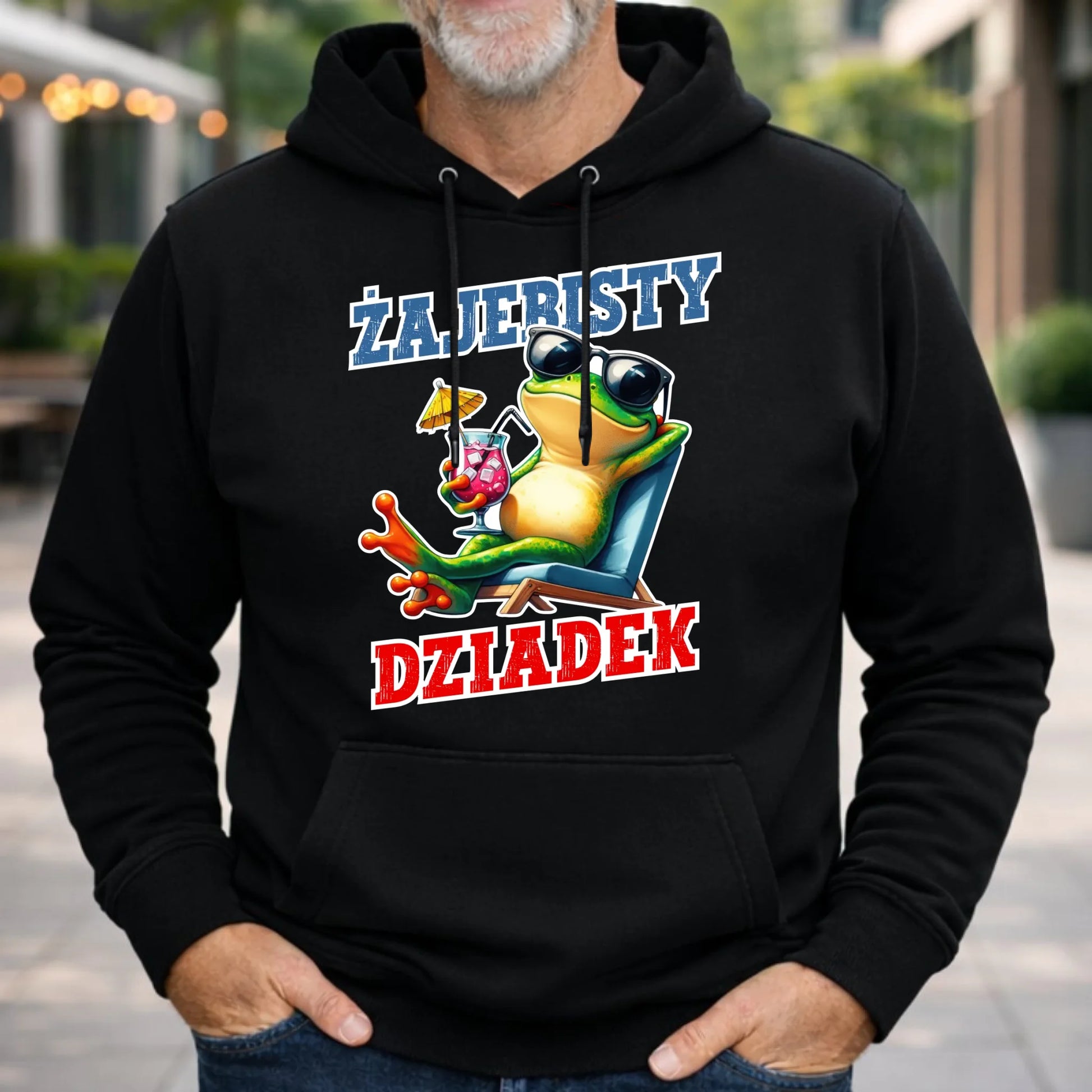Bluza z kapturem dla dziadka - Żajebisty dziadek D27 - StoryCups.pl