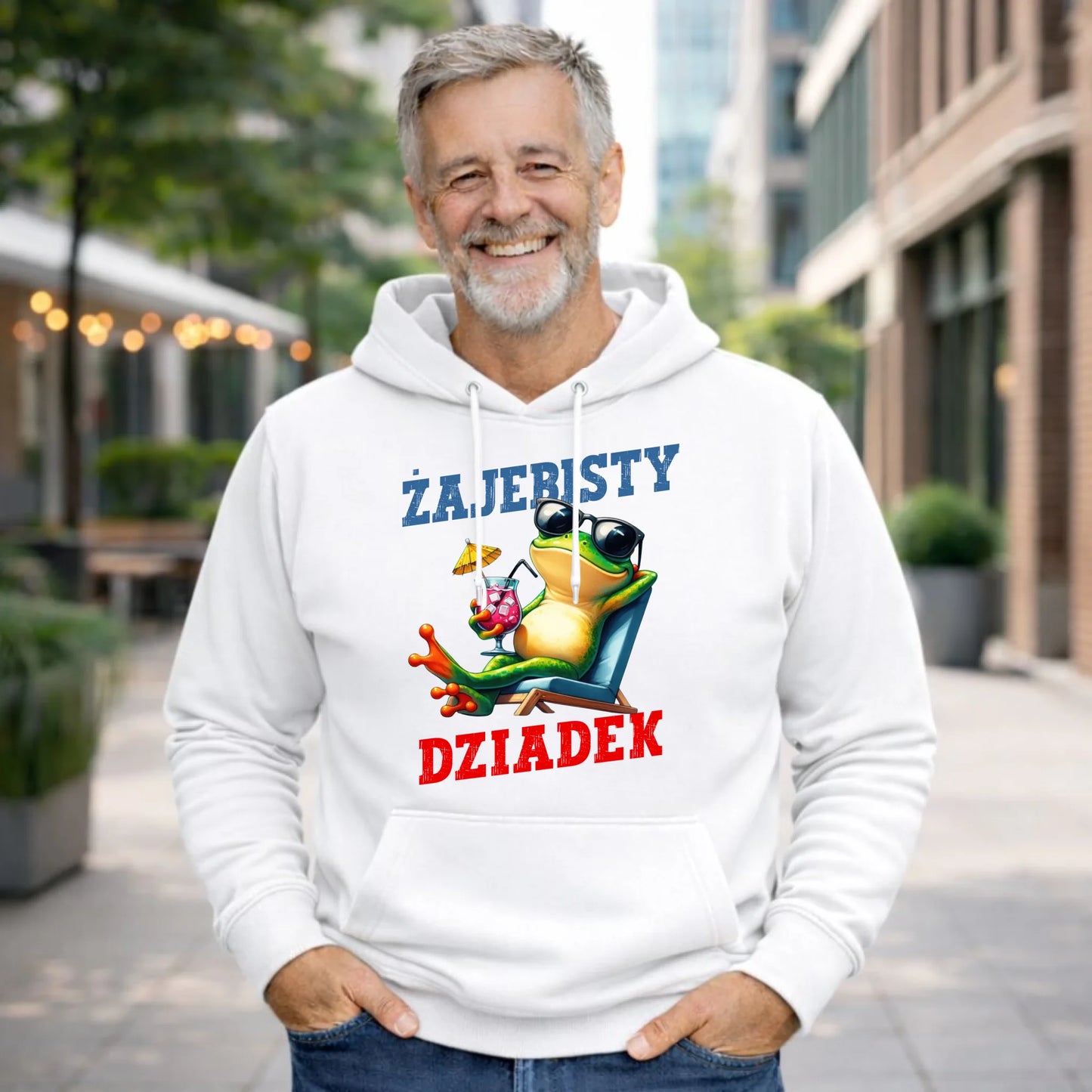 Bluza z kapturem dla dziadka - Żajebisty dziadek D27 - StoryCups.pl