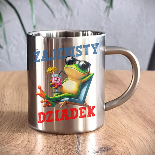 Kubek metalowy dla dziadka - Żajebisty dziadek D27 - StoryCups.pl