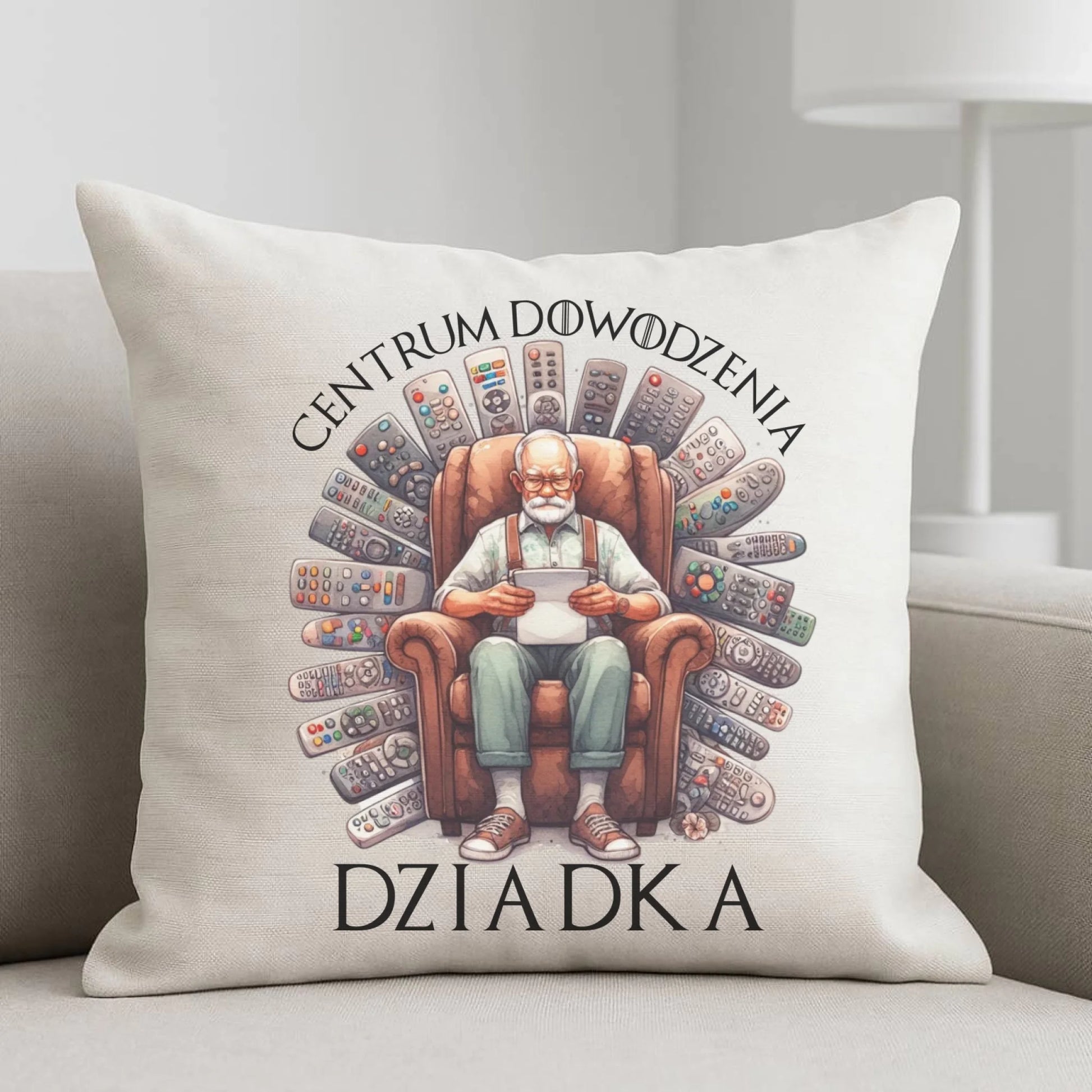Poduszka dla dziadka - Centrum dowodzenia D28 - StoryCups.pl