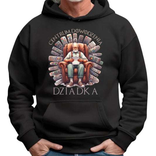 Bluza z kapturem dla dziadka - Centrum dowodzenia D28 - StoryCups.pl