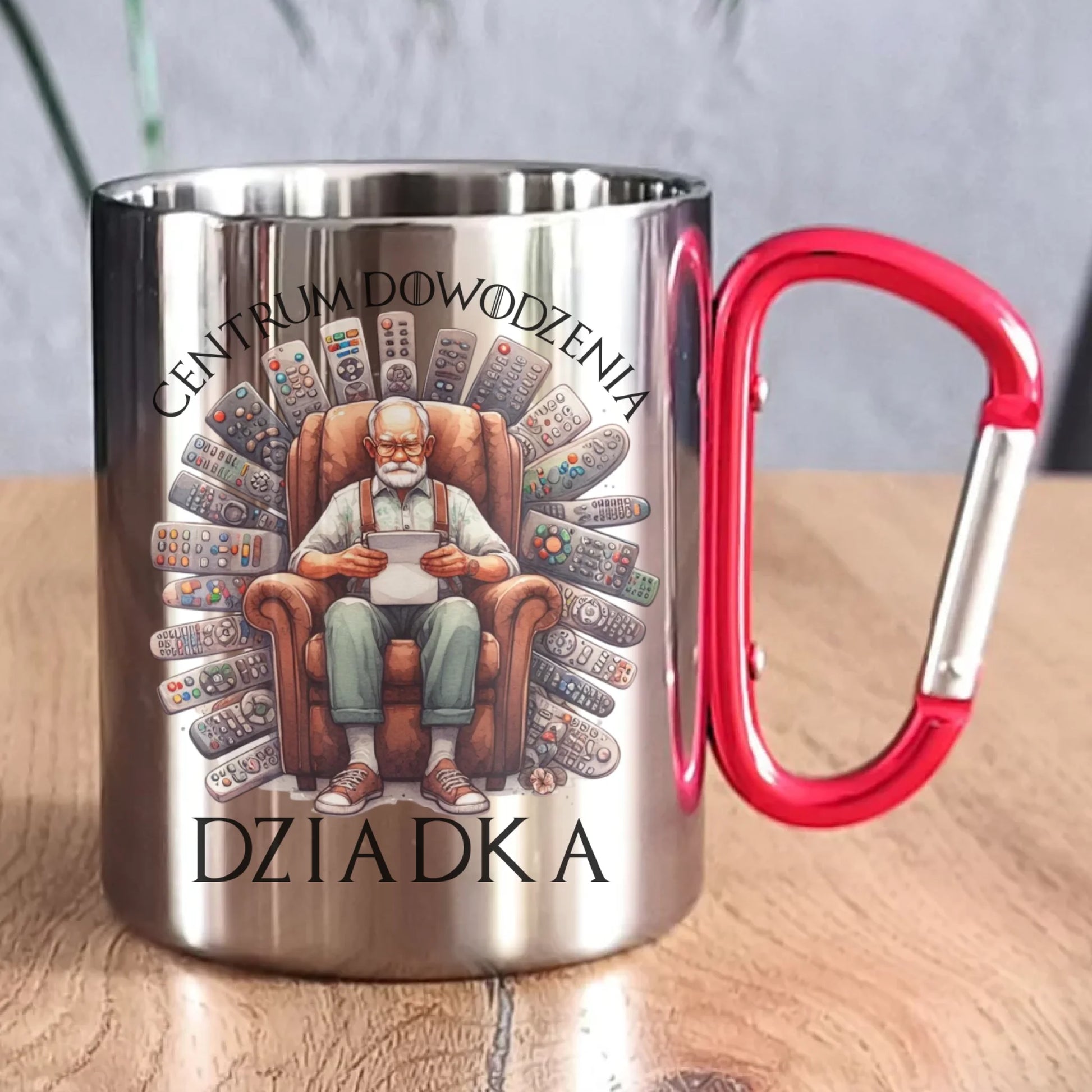 Kubek metalowy dla dziadka - Centrum dowodzenia D28 - StoryCups.pl
