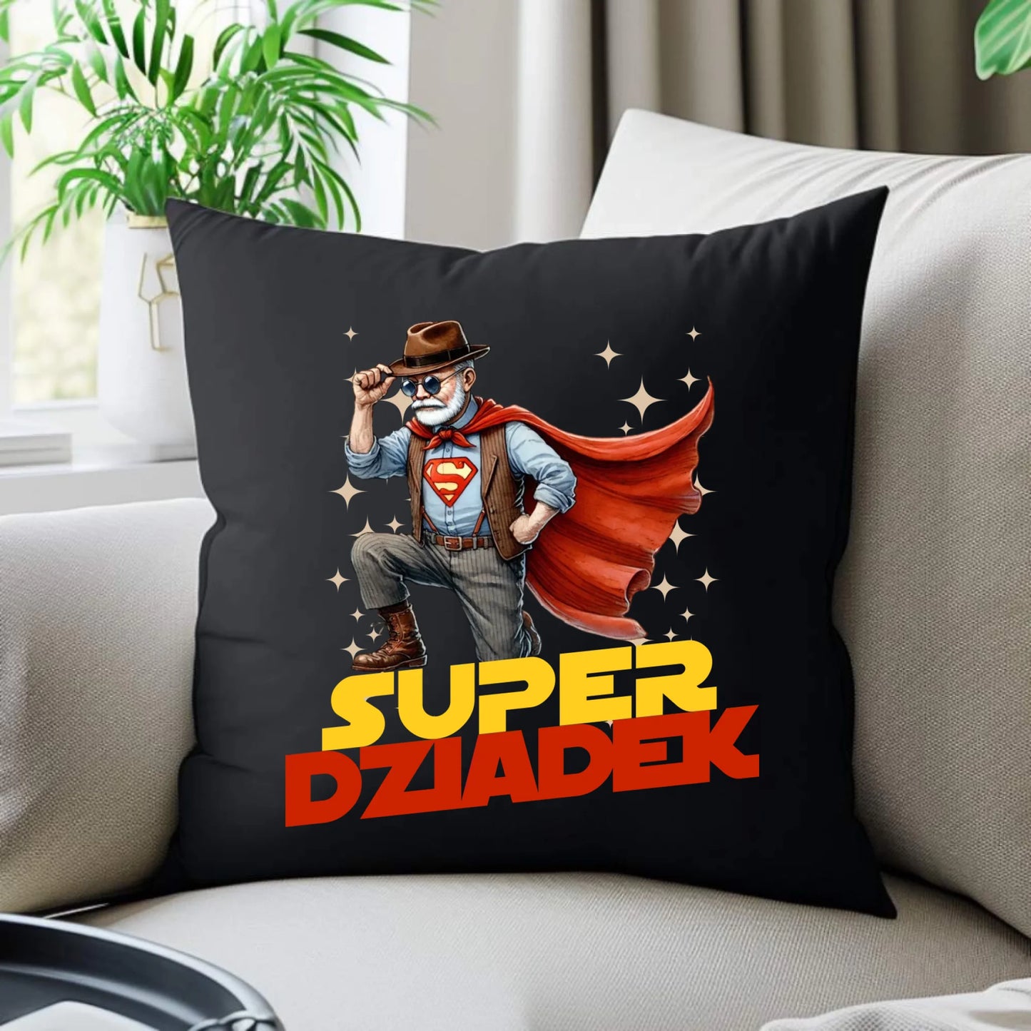 Poduszka dekoracyjna dla dziadka - Super Dziadek D29 - StoryCups.pl