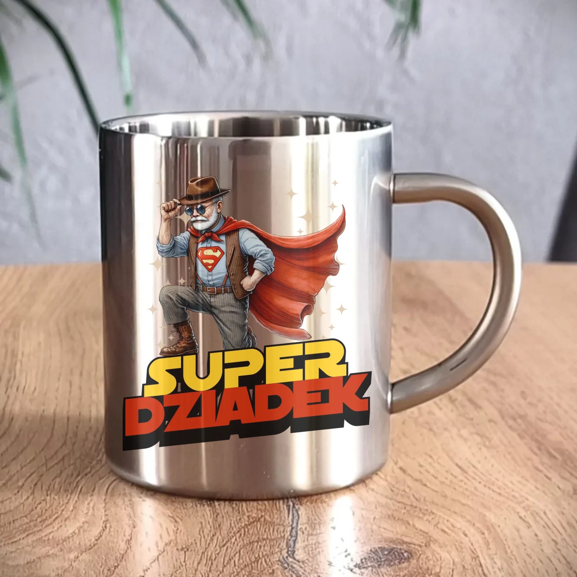 Kubek metalowy dla dziadka - Super Dziadek D29 - StoryCups.pl