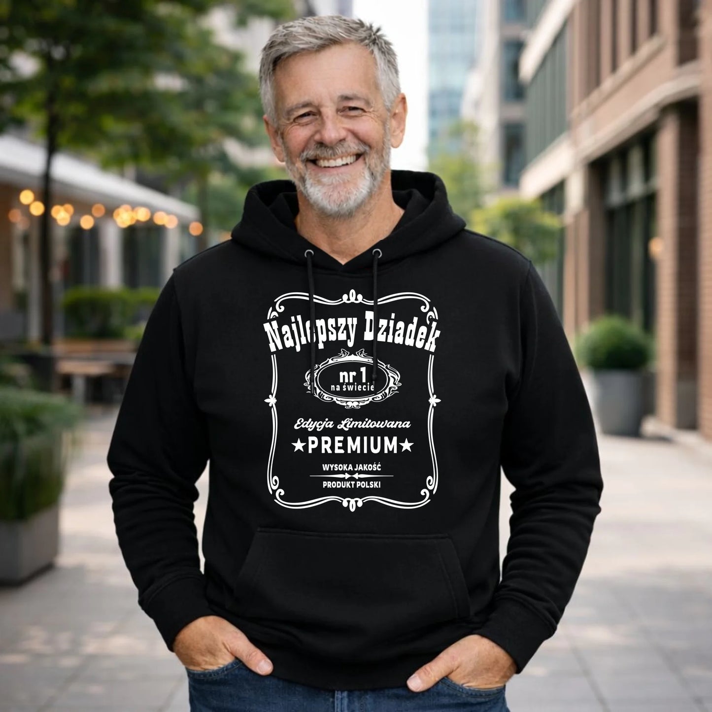 Bluza z kapturem dla dziadka - Najlepszy dziadek edycja limitowana D30 - StoryCups.pl
