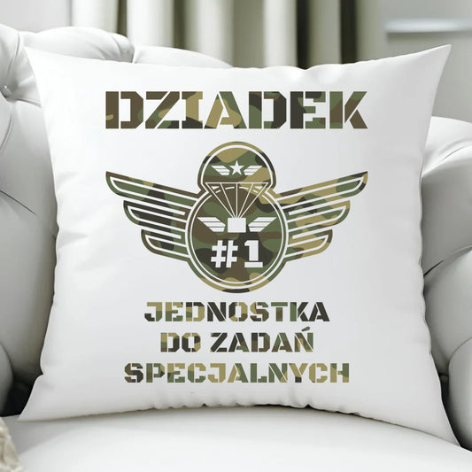 Poduszka dla dziadka - Dziadek jednostka do zadań specjalnych D31 - StoryCups.pl