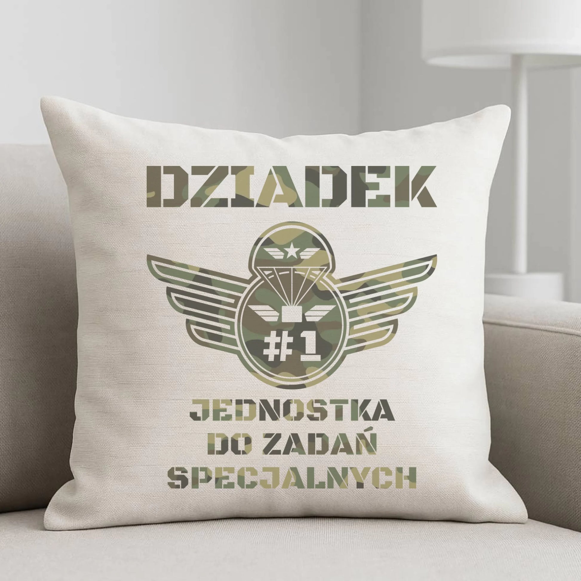 Poduszka dla dziadka - Dziadek jednostka do zadań specjalnych D31 - StoryCups.pl