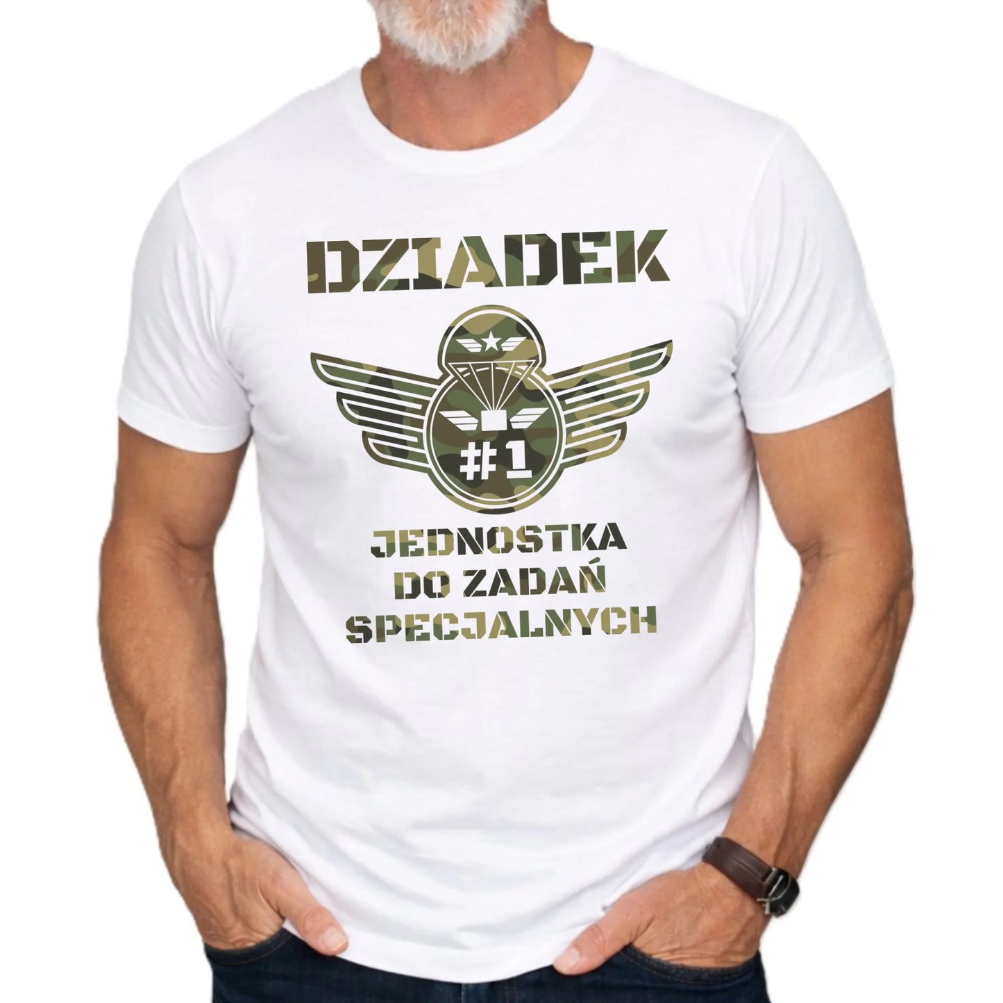 Koszulka dla dziadka - Dziadek jednostka do zadań specjalnych D31 - StoryCups.pl