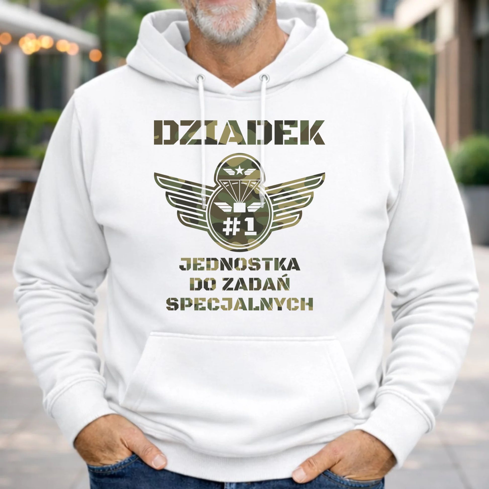 Bluza z kapturem dla dziadka - Dziadek jednostka do zadań specjalnych D31 - StoryCups.pl