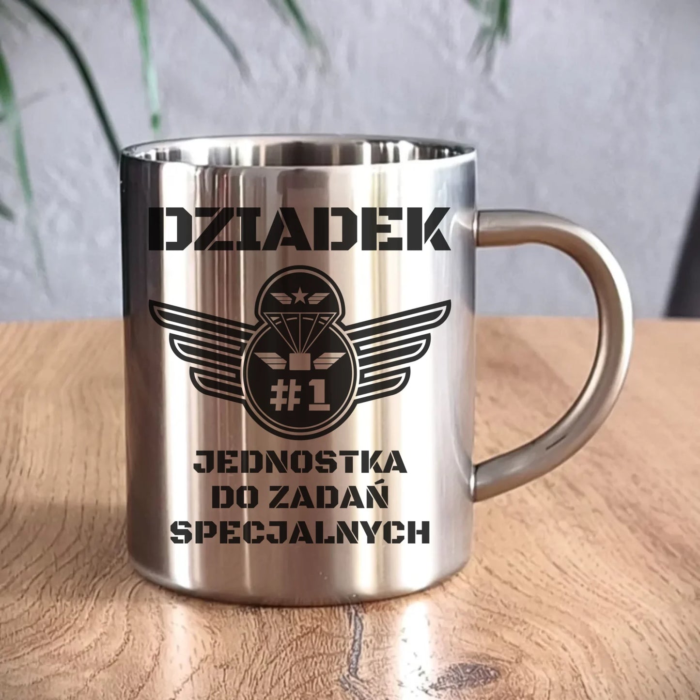 Kubek metalowy dla dziadka - Dziadek jednostka do zadań specjalnych D31 - StoryCups.pl